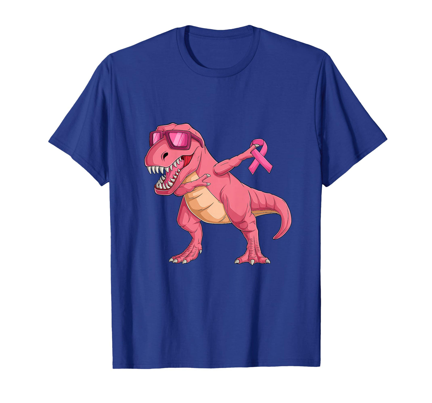 Pink Ribbon T-Rex Kids Breast Cancer Awareness for Boys Kids T-Shirt