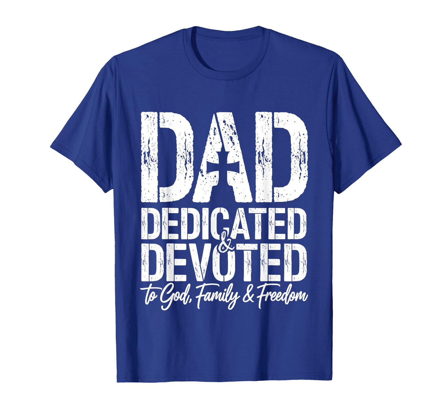 Mens Christian Dad Dedicated and Devoted to God Father's Day T-Shirt