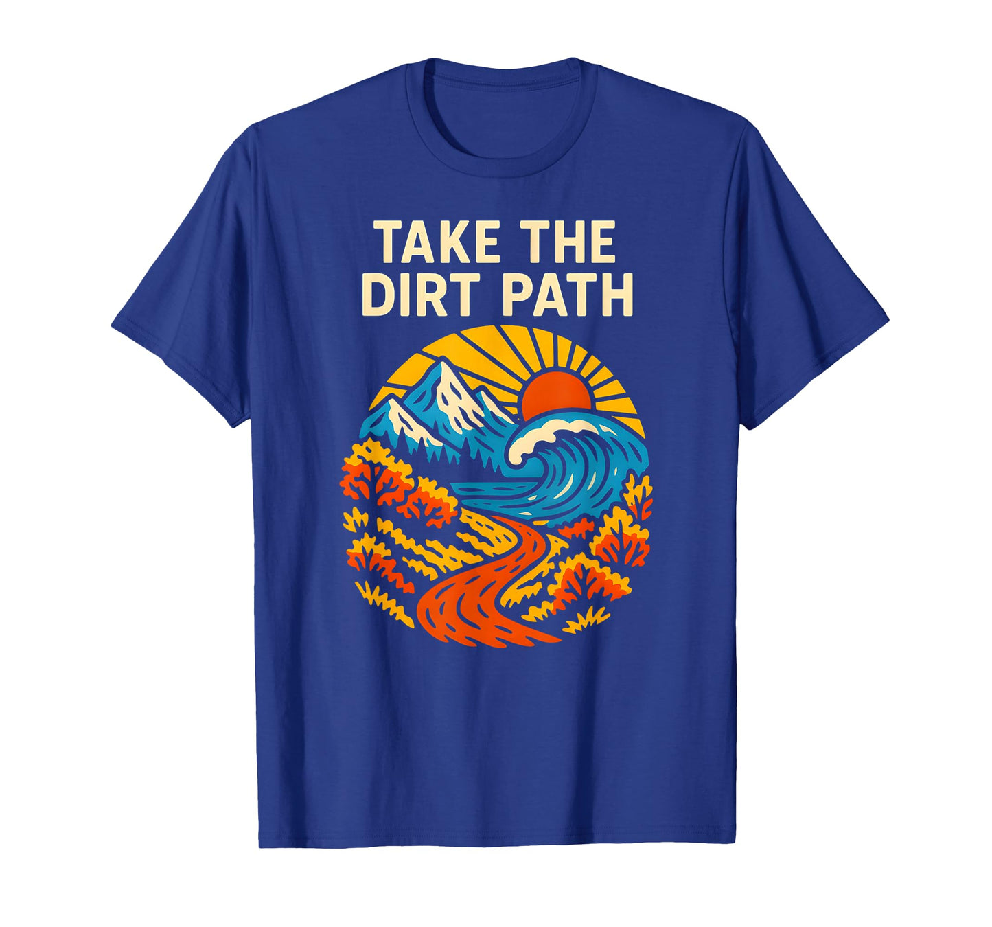 Outdoors Take The Dirt Path Vintage Mens Christian Faith T-Shirt