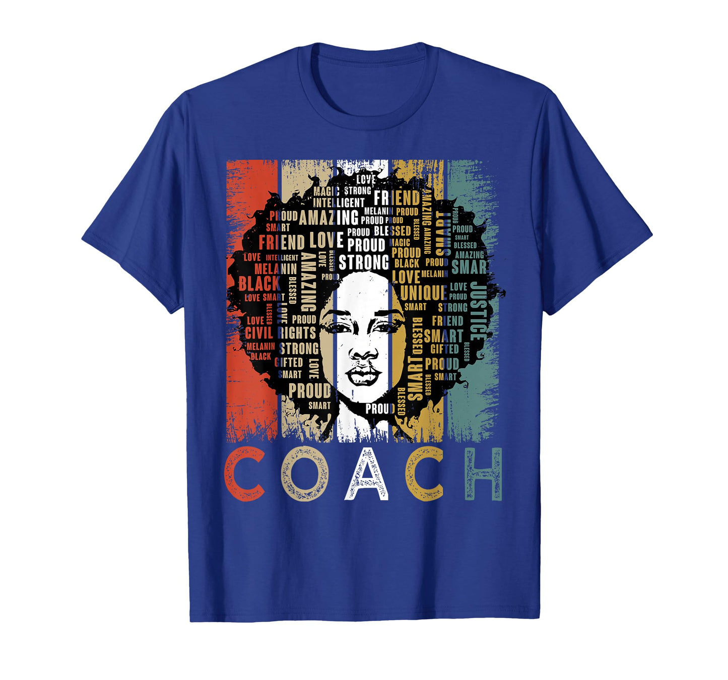 Coach Afro African American Women Black History Month T-Shirt