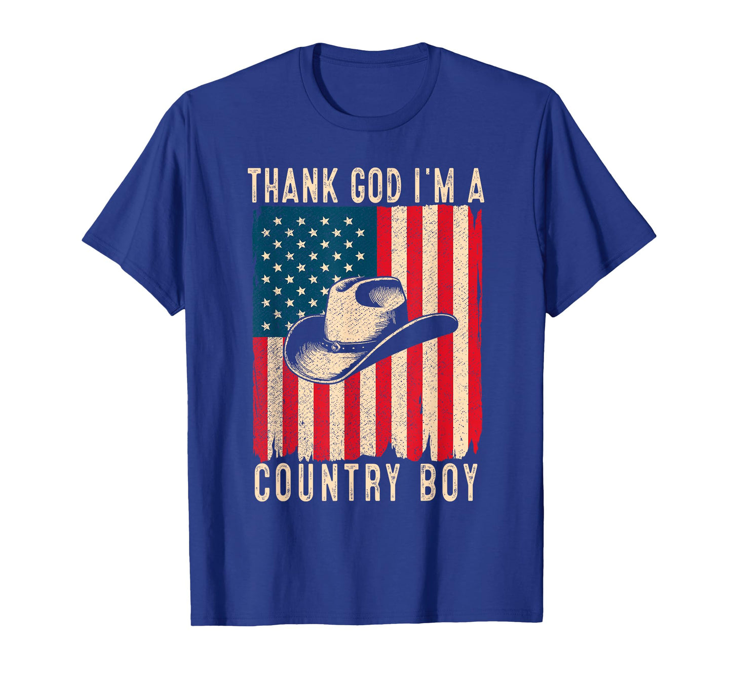 Thank God I'm A Country Music Boy Cowboy Western Retro T-Shirt