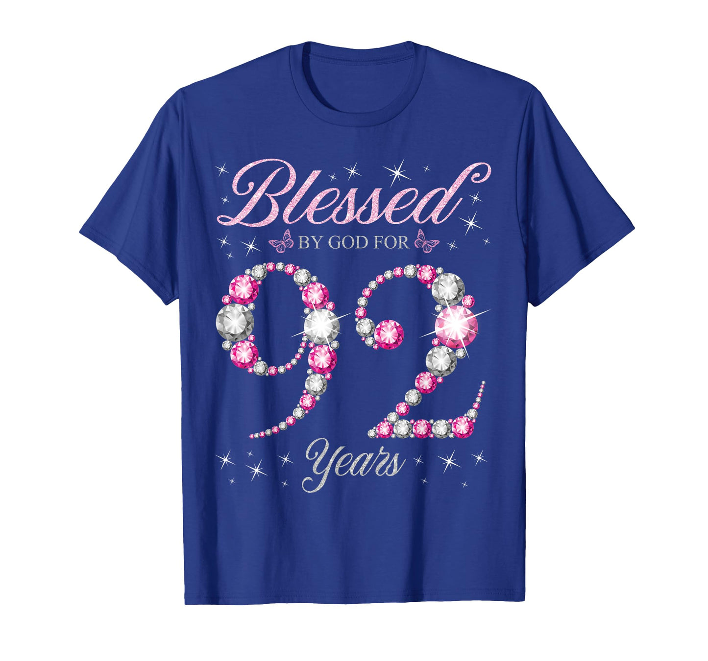 Blessed By God For 92 Years Old 92nd Birthday Party T-Shirt