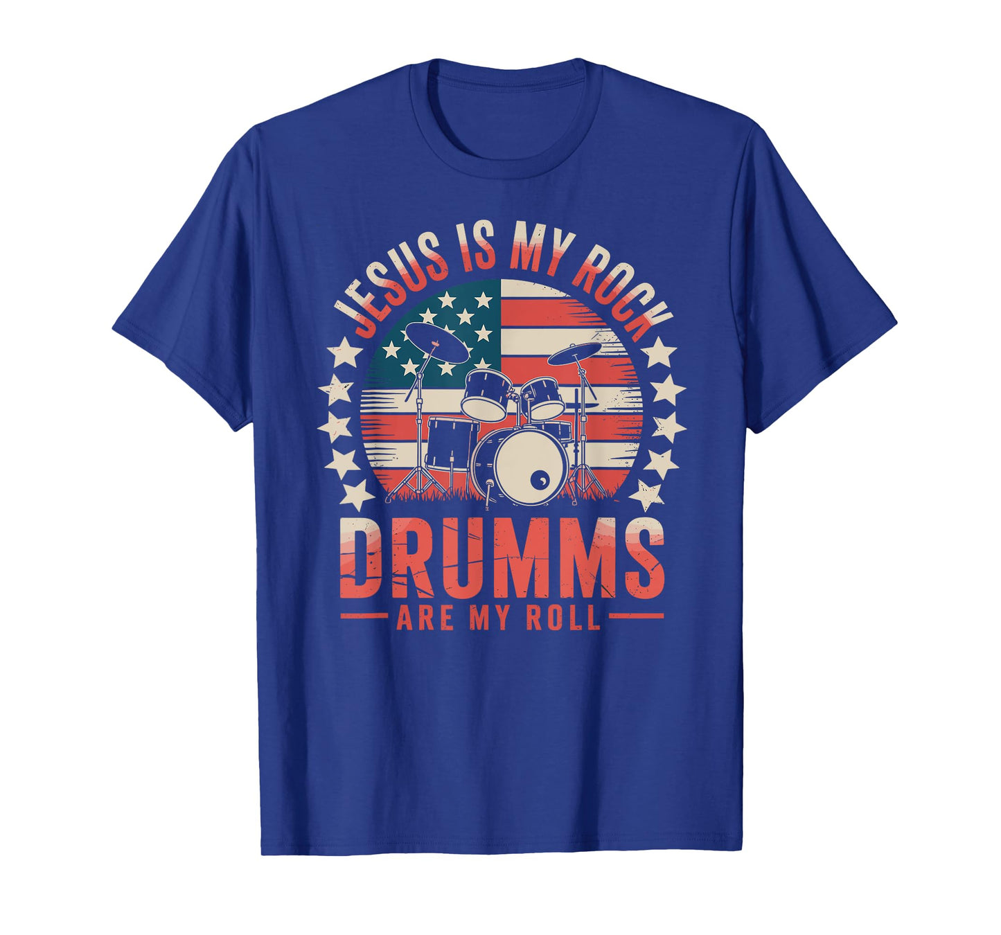 Funny Christian Faith Jesus Drummer T-Shirt