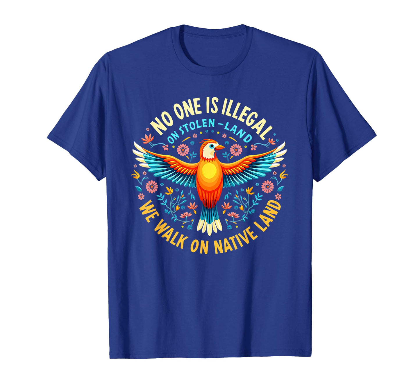 No One is Illegal On stolen Land American Retro T-Shirt