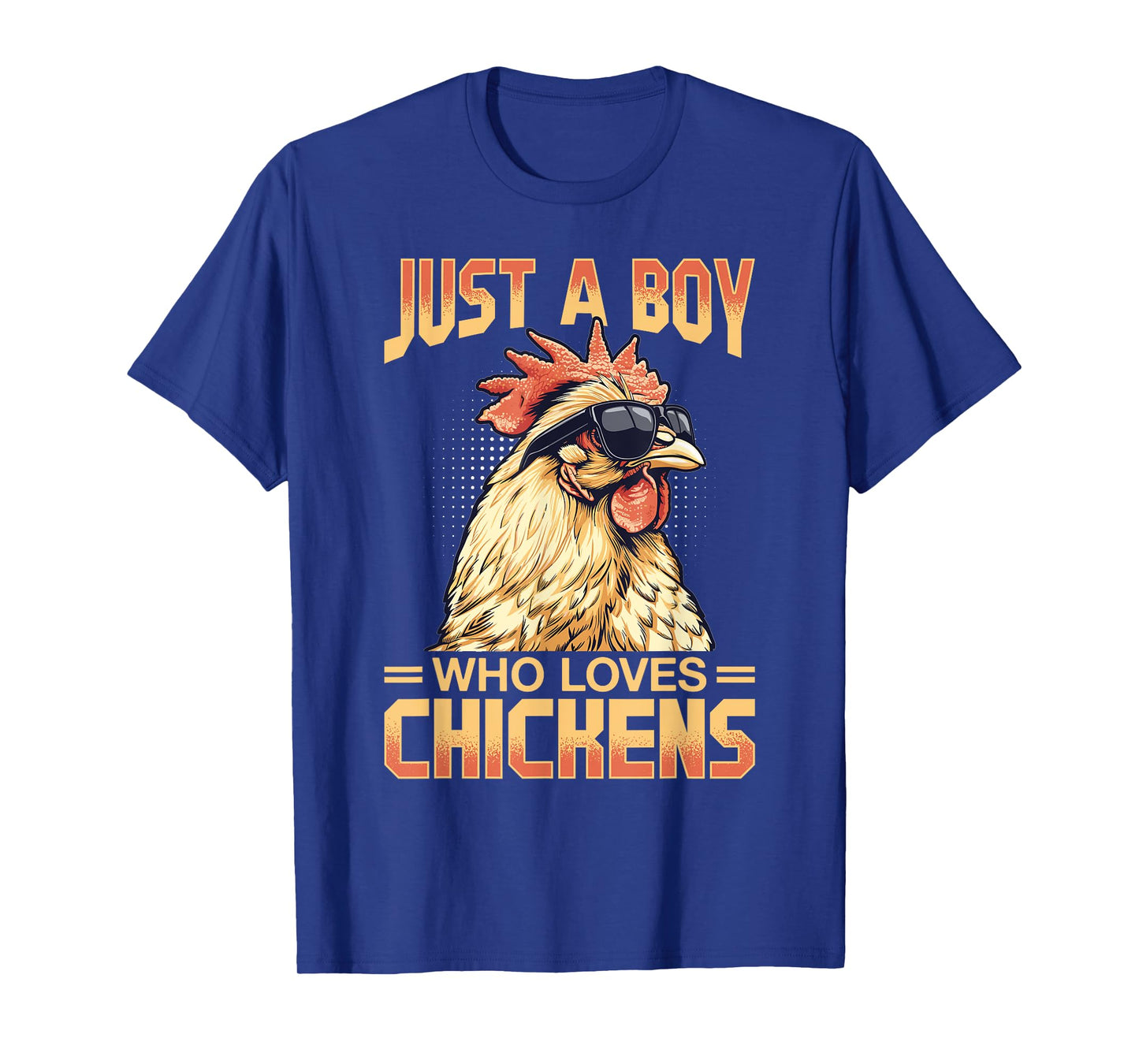 Funny Chicken Farm Animal Just A Boy Who Loves Chickens T-Shirt