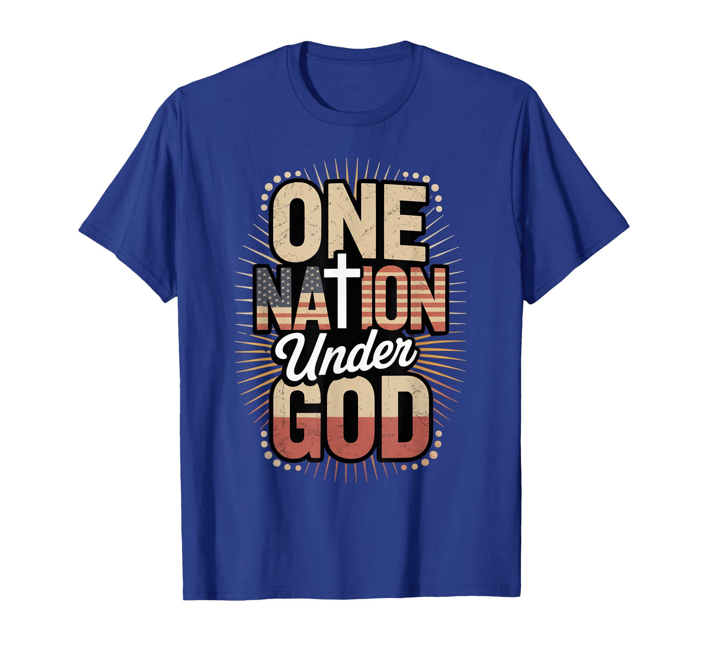 One Nation Under God July 4th Christian Patriotic T-Shirt