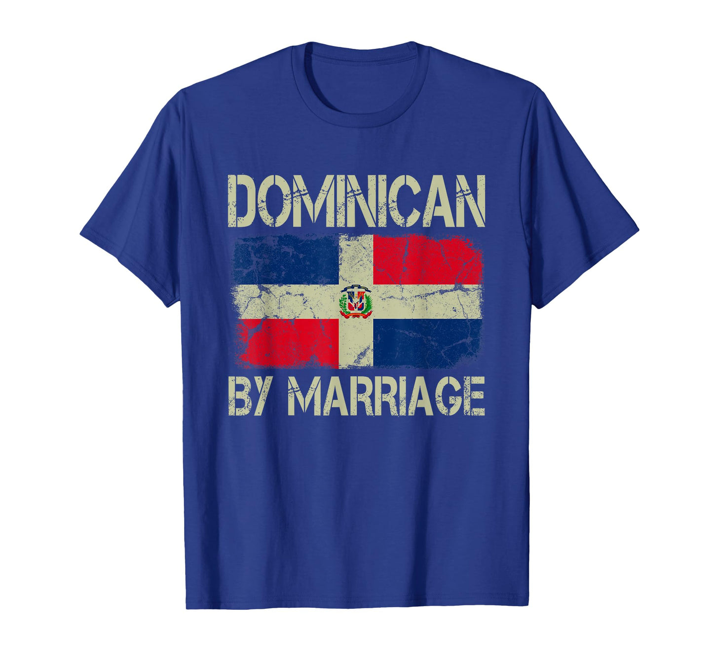 Dominican By Marriage Dominican Flag Funny Husband Wife T-Shirt