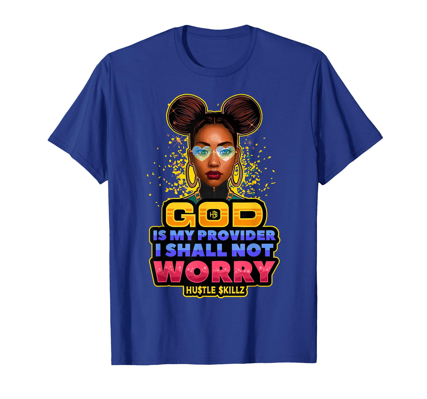 God is My Provider I Shall not Worry Melanin Queen Business T-Shirt