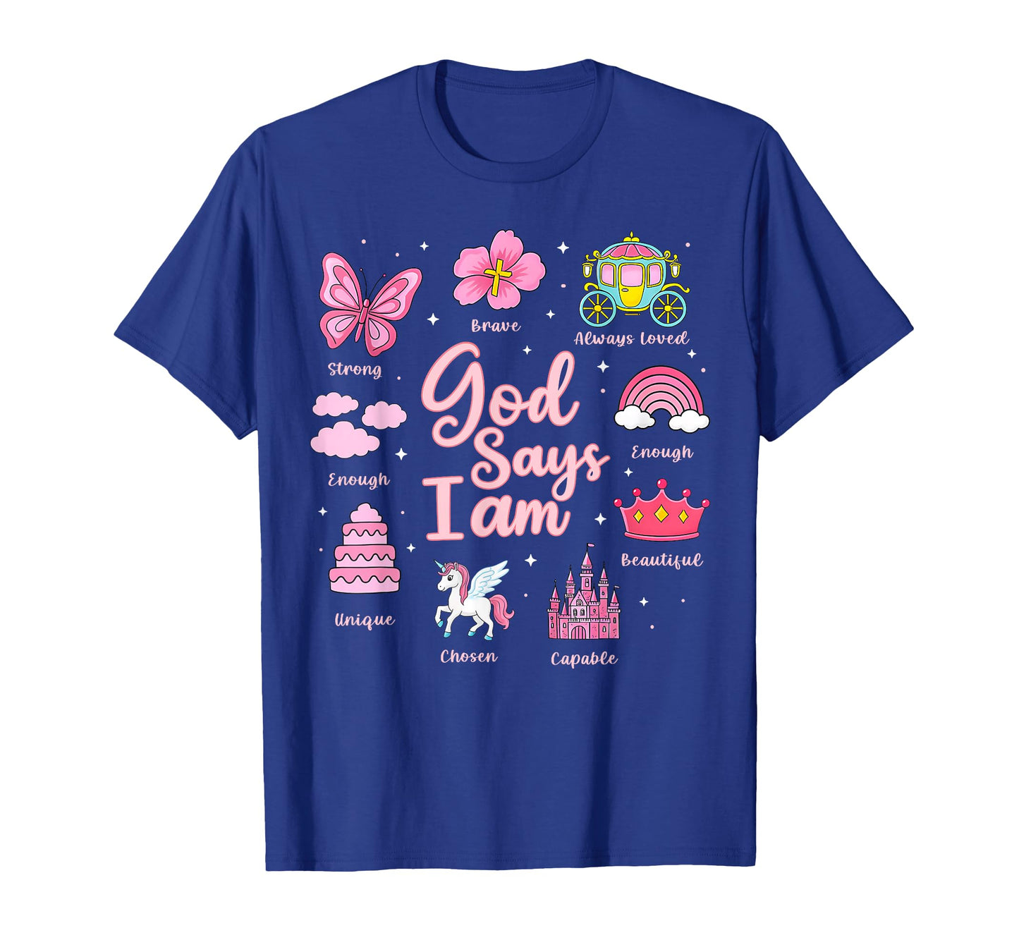 Cartoon God Say I Am Princess Girl Kids T-Shirt