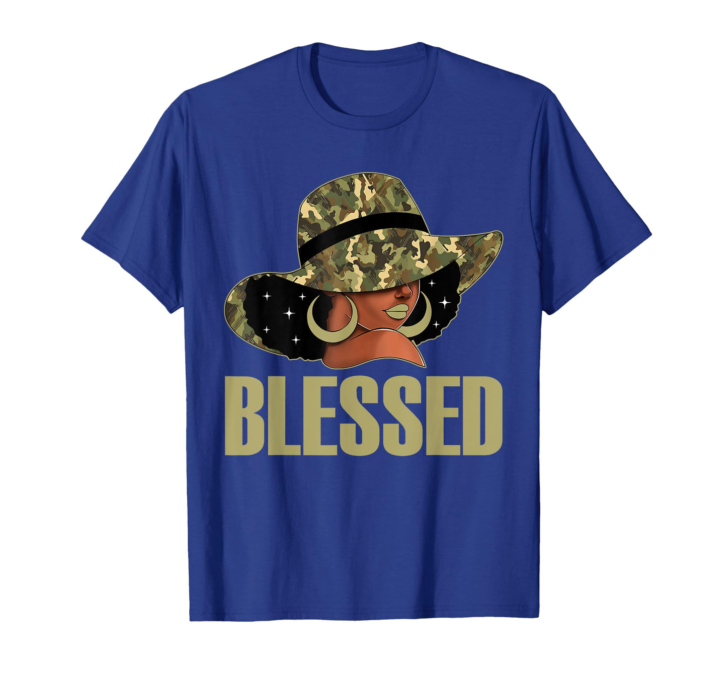Blessed Black Woman Praying African Christian Camouflage T-Shirt