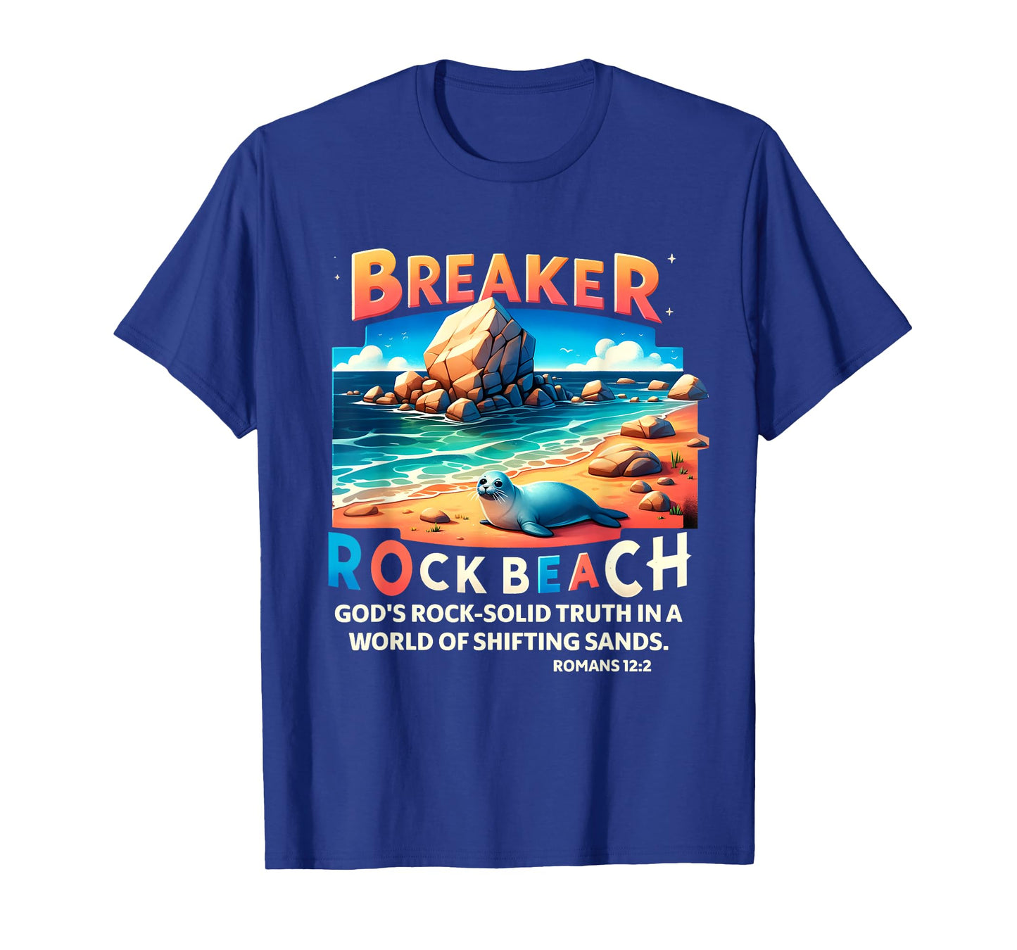Breaker Rock Beach Christian God's Rock-Solid Truth VBS 2024 Men Women Girls Kids T-Shirt