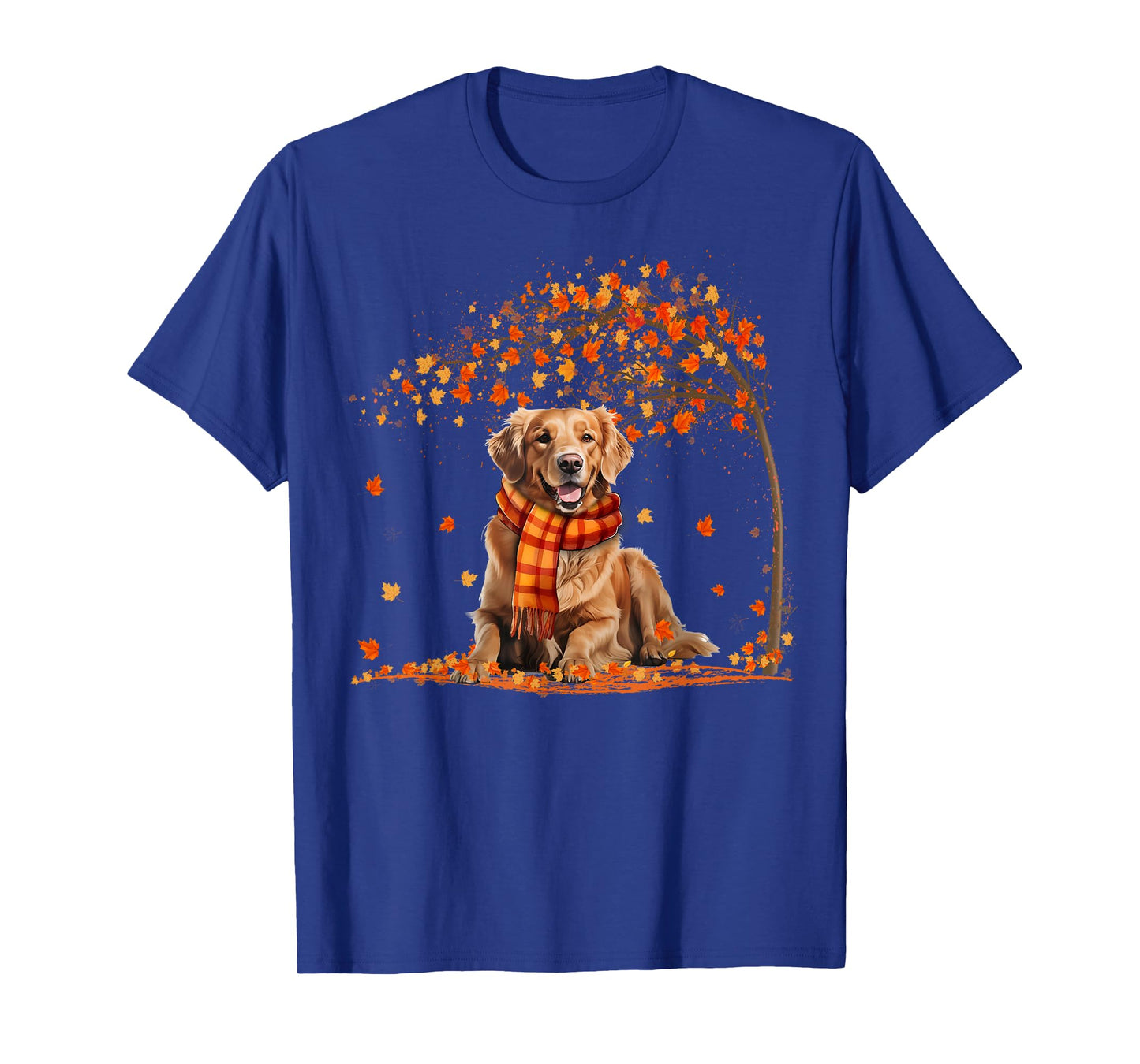 Golden Retrievers Hello Autumn Leaf Fall For Dog Lover T-Shirt