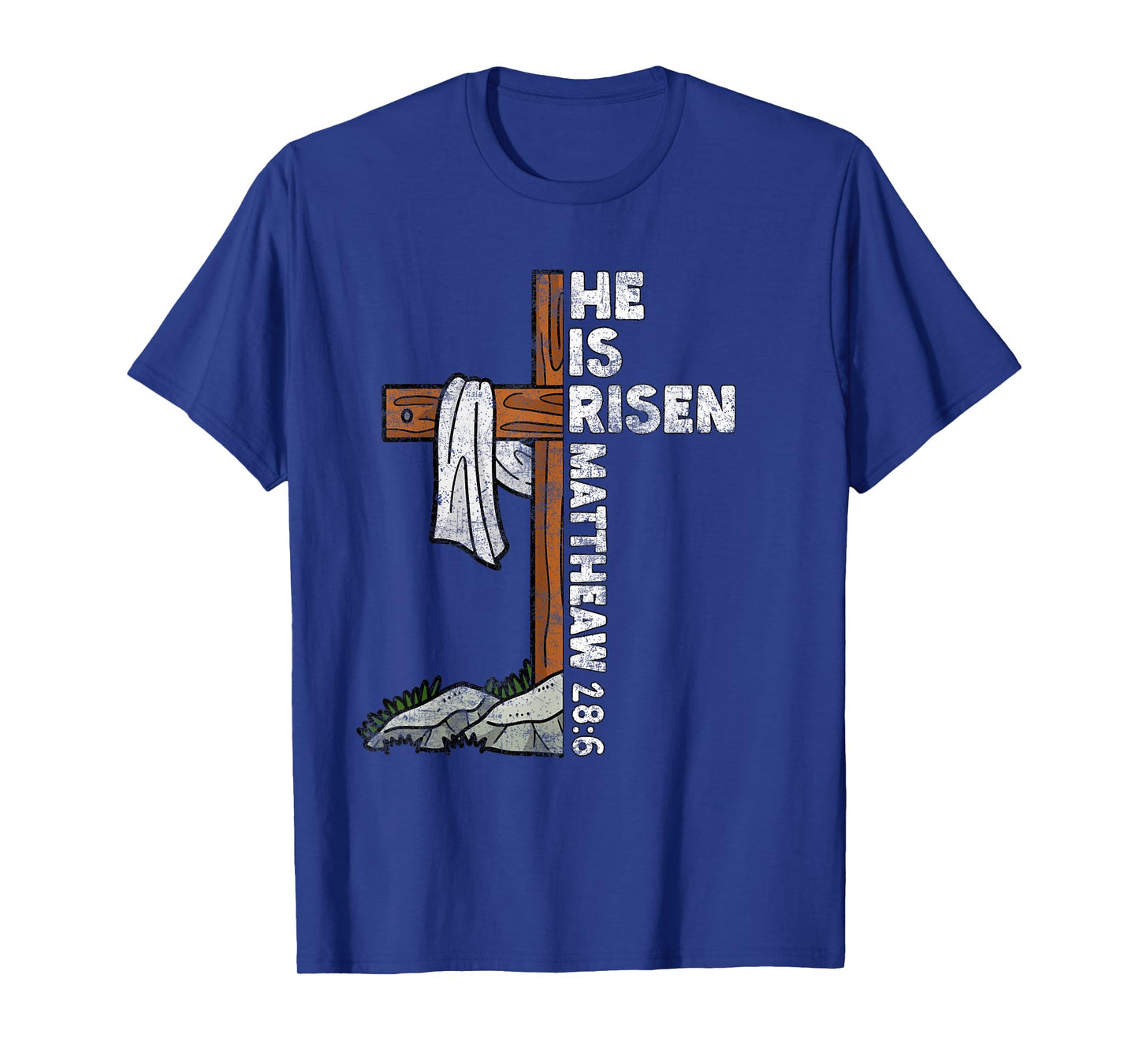 Easter Cross He Is Risen Jesus Christian Men Women Kid Youth T-Shirt
