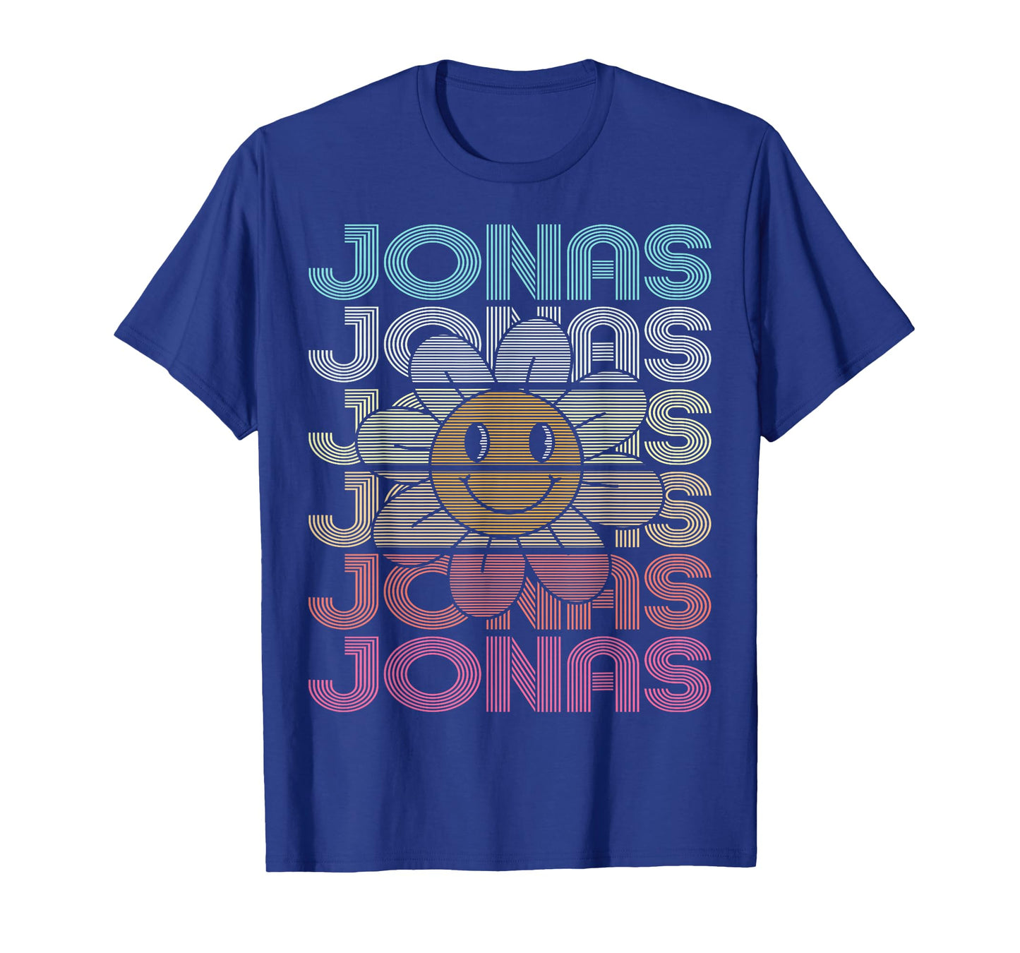 Retro Jonas Frist Name I Love Jonas 80's Vintage T-Shirt