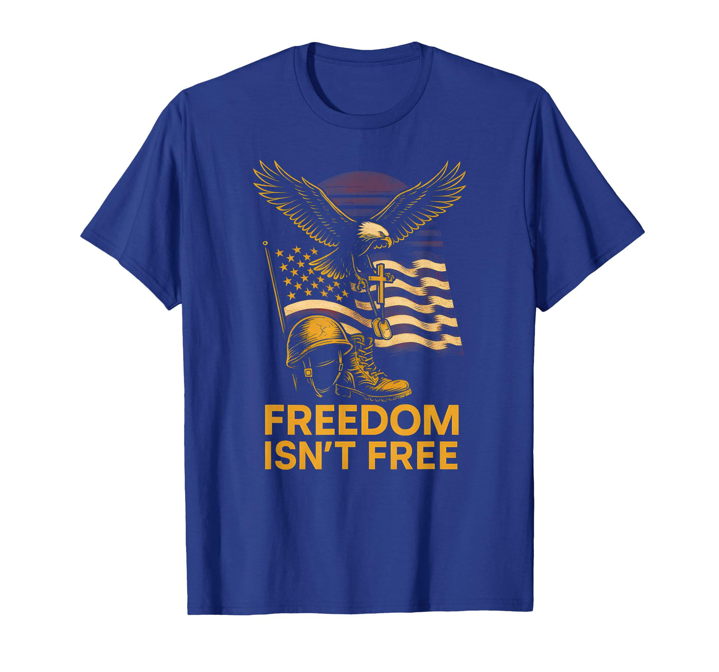 Patriotic Faith Freedom Isnt Free Vintage Mens Christian T-Shirt