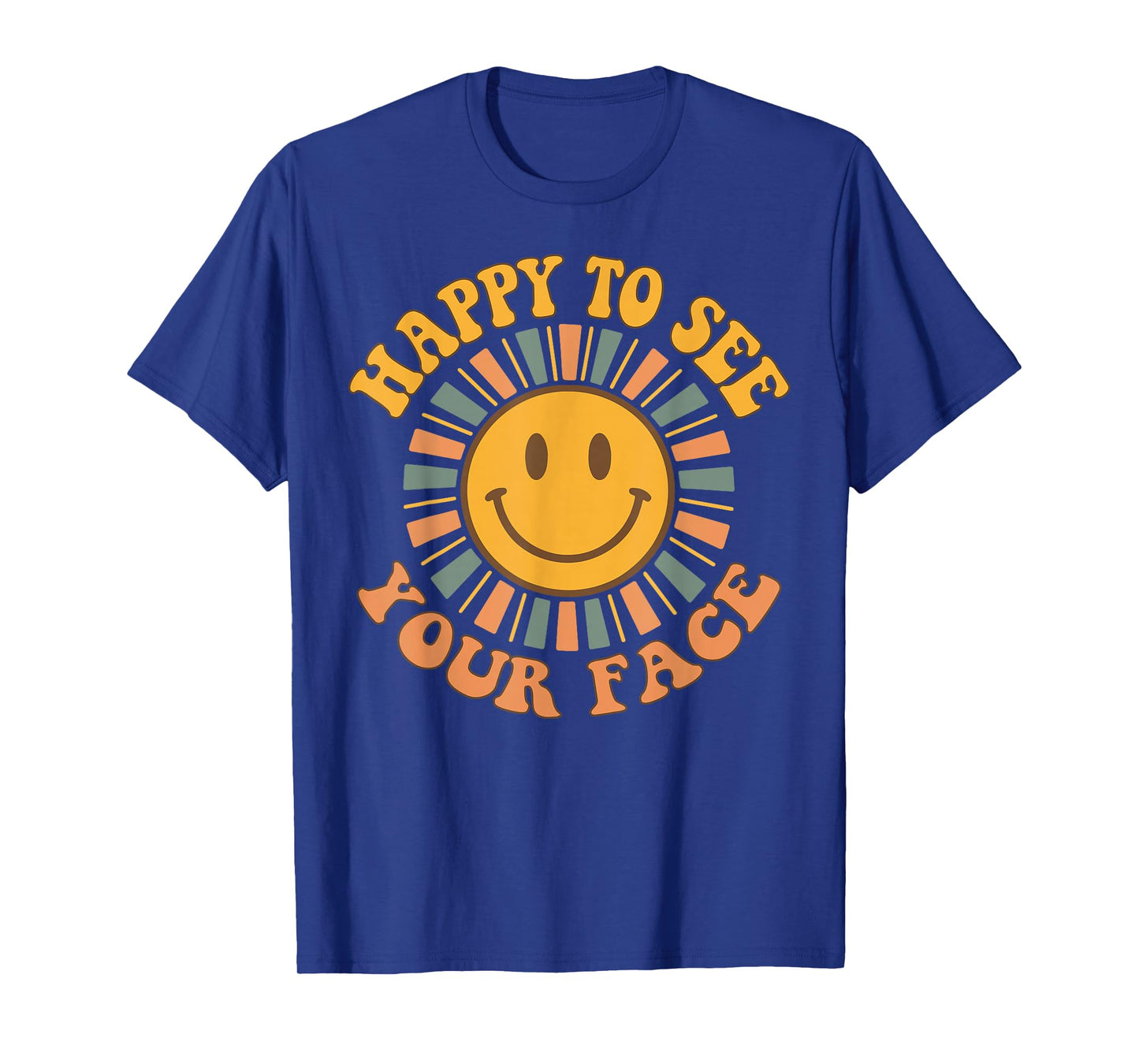Happy To See Your Face Retro Happy Teacher Back To School T-Shirt