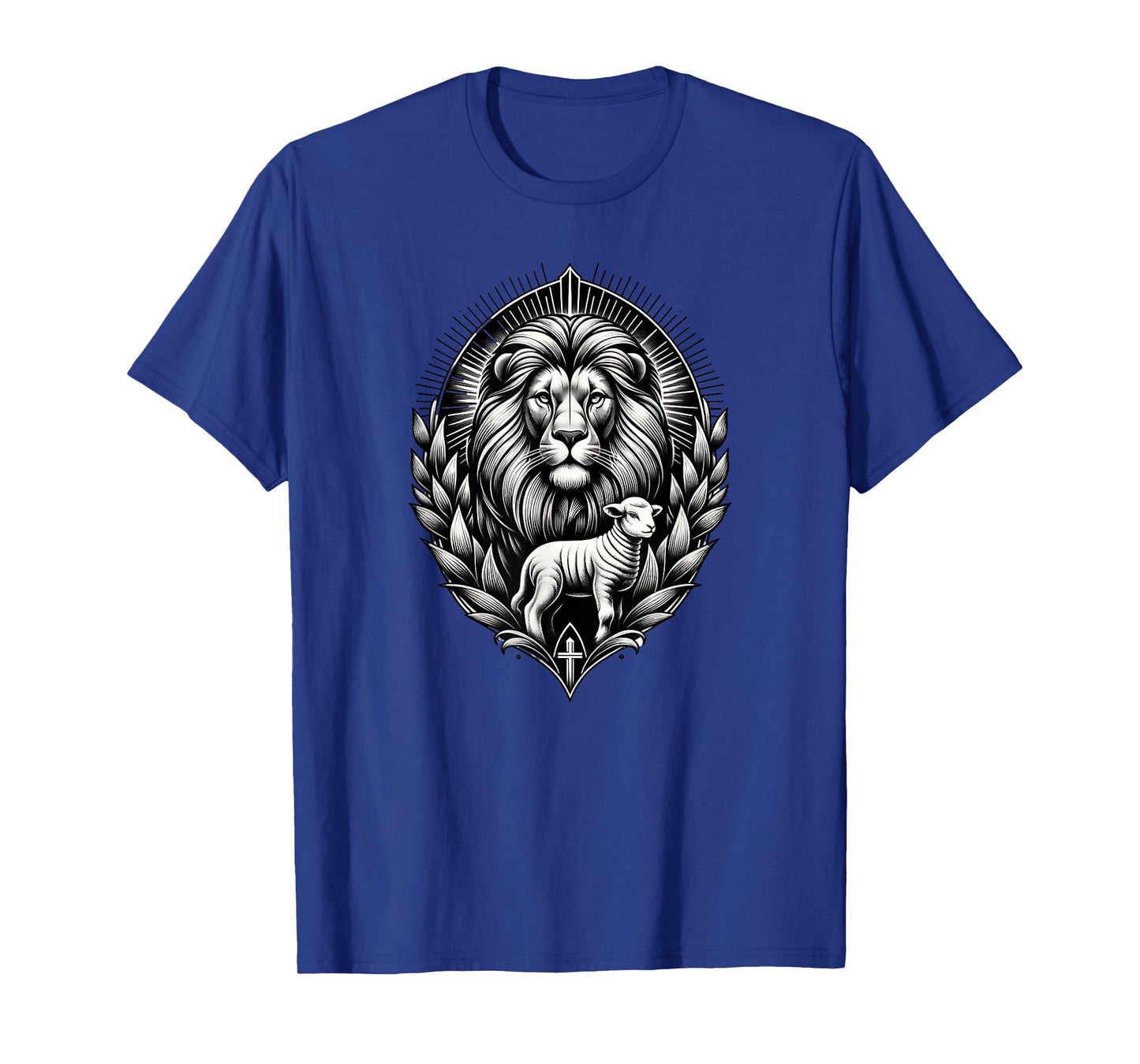 Christian Clothing Lion And Lamb Symbol Of Strength And T-Shirt