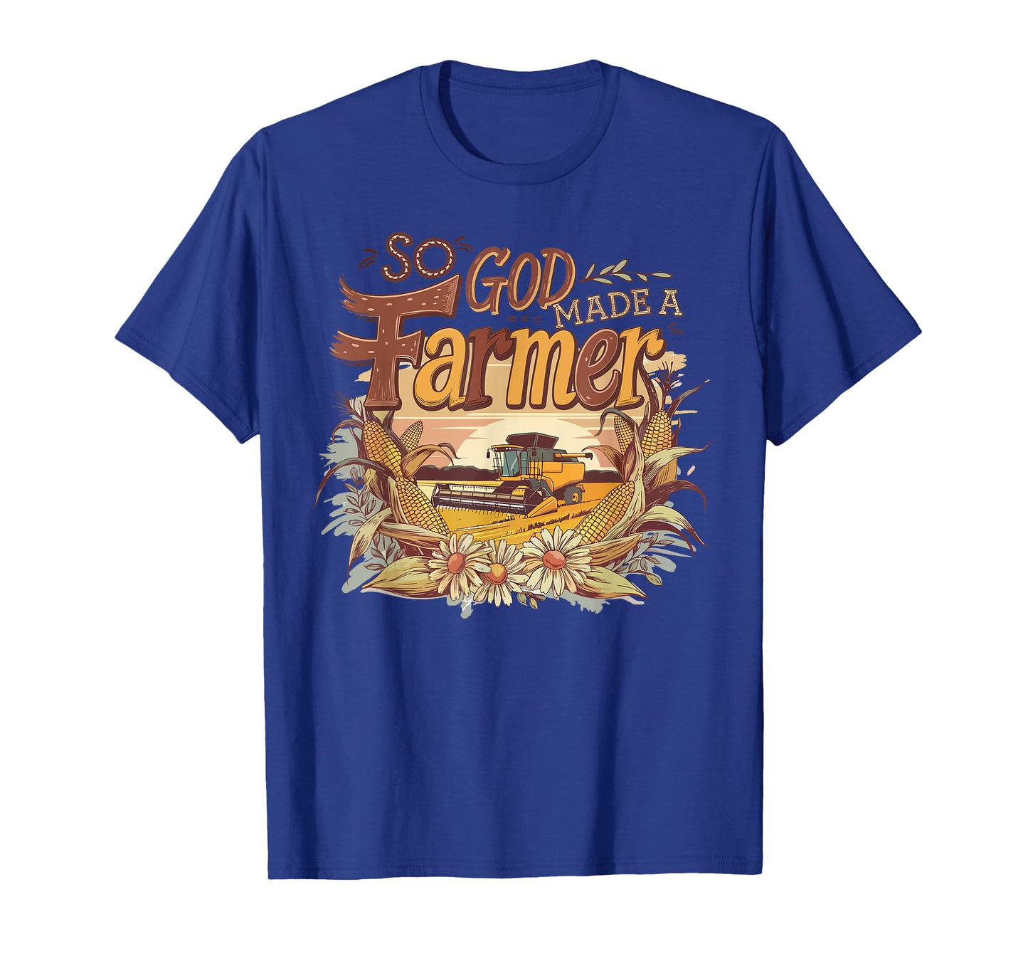 Farming Vintage So God Made A Farmer Women Men T-Shirt