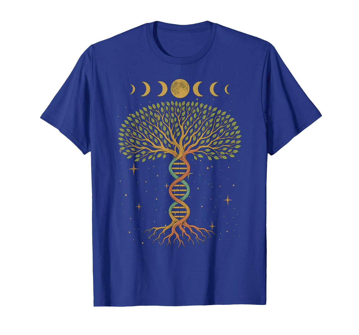 Retro Phases Moon Vintage 60s 70s Vibe Tree of Life Boho T-Shirt