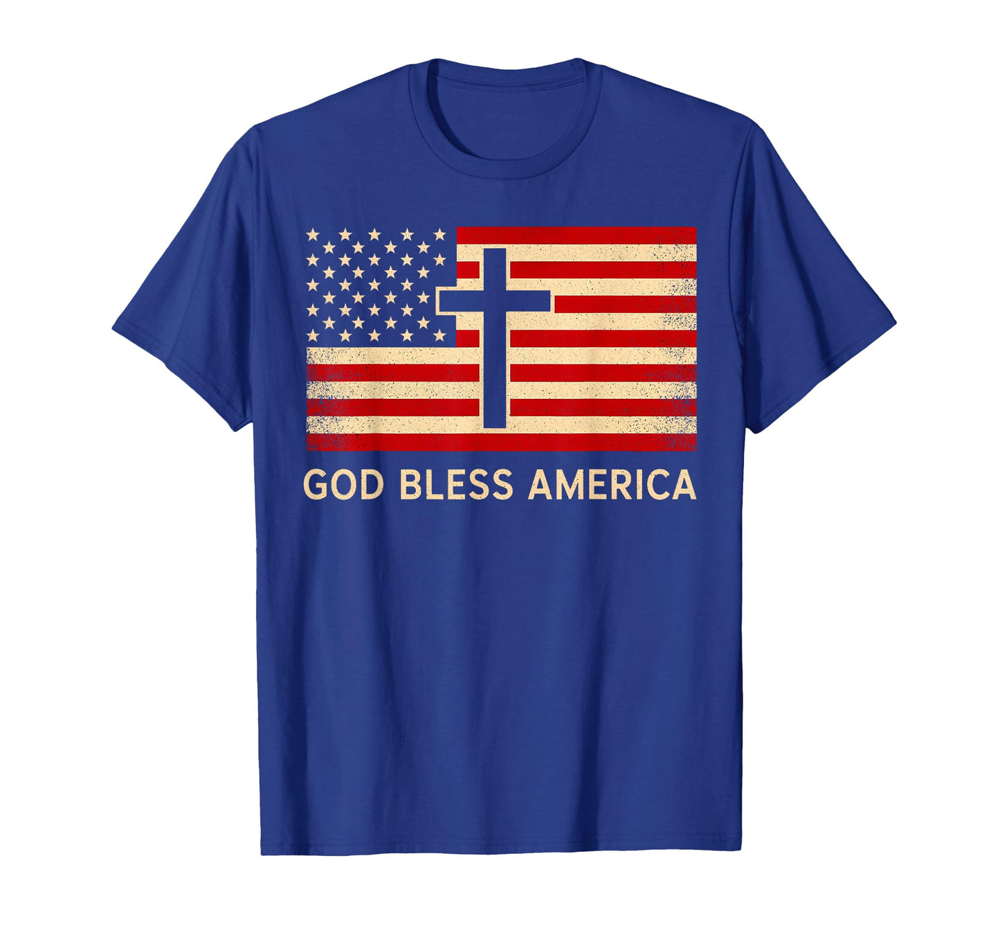 God Bless America Patriotic USA American Flag 4th Of July T-Shirt
