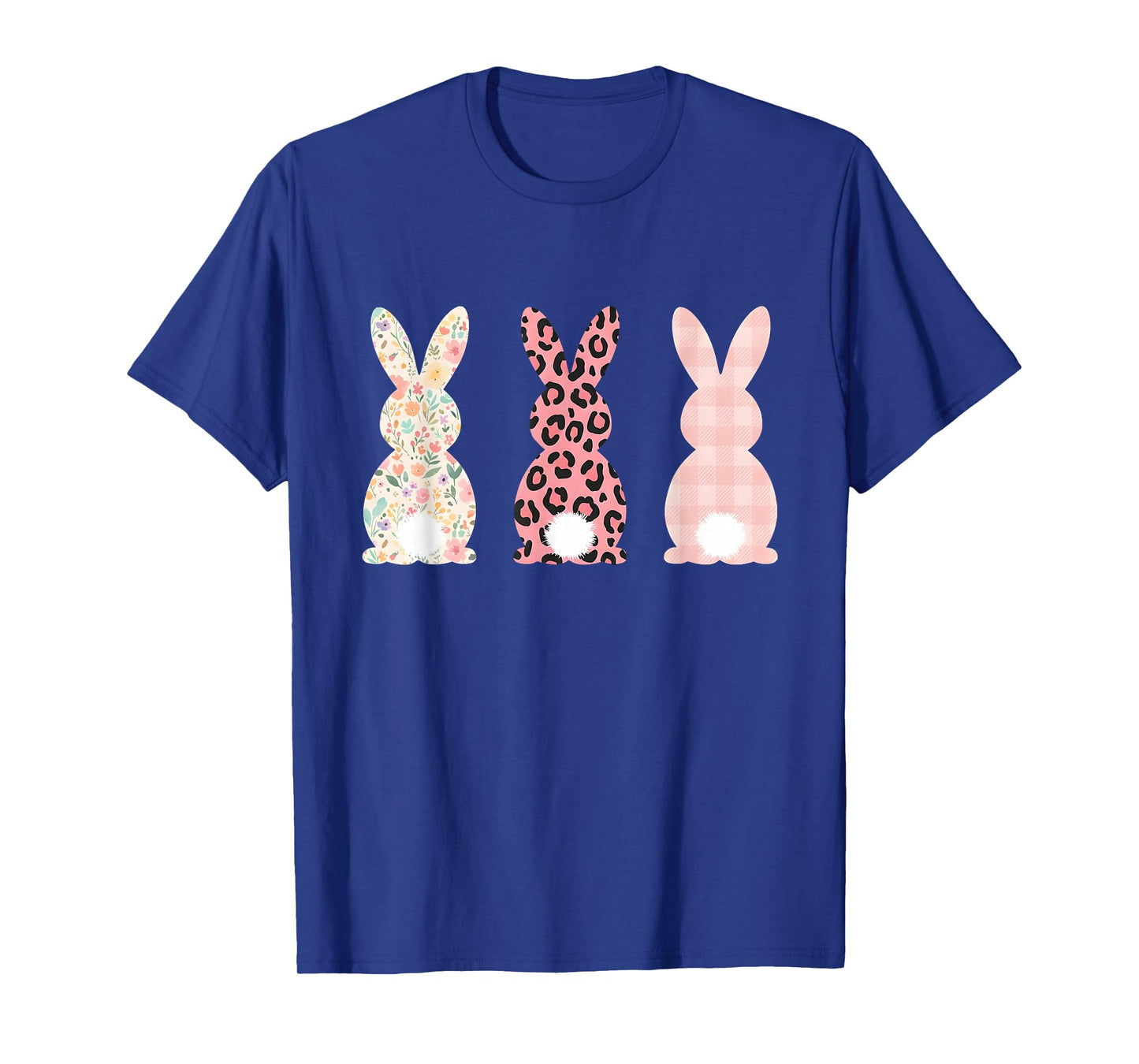 Cute pink leopard plaid easter bunny rabbit T-Shirt