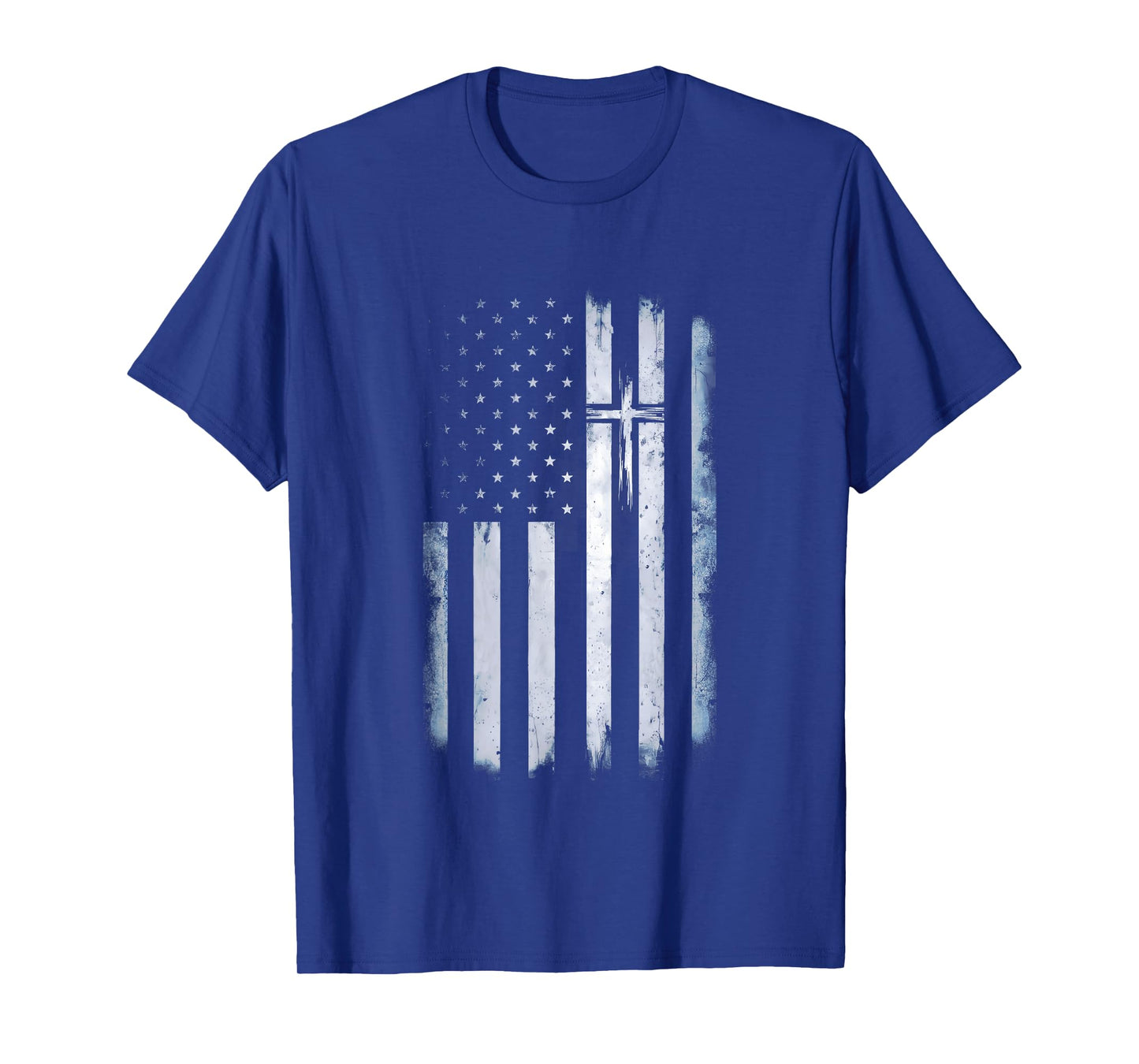 Christian American Flag Cross USA Christian Patriotic T-Shirt