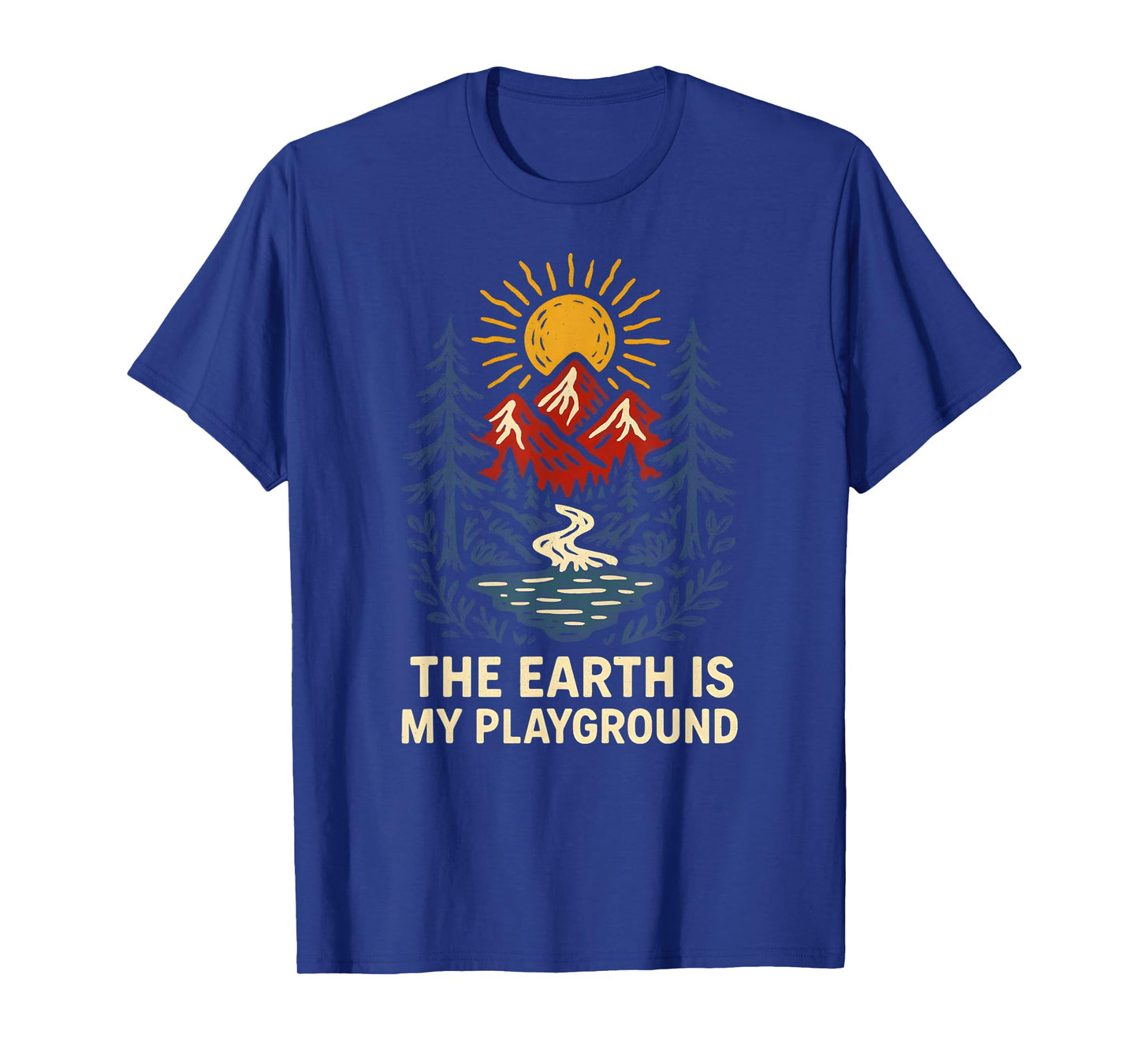 Outdoor Creation Earth is My Playground Vintage Mens Faith T-Shirt