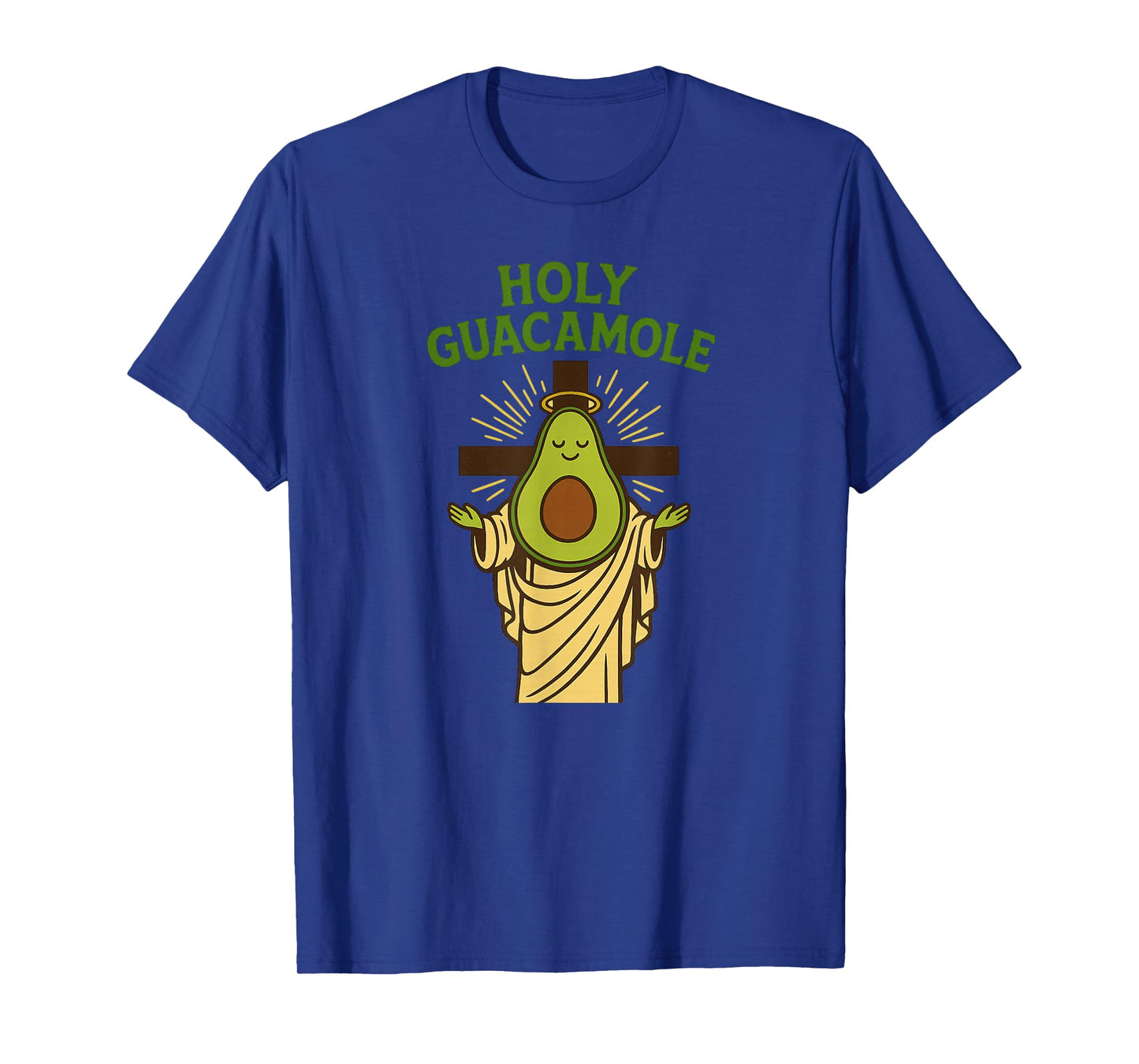 Holy Guacamole Funny Avocado God Design with Cross T-Shirt