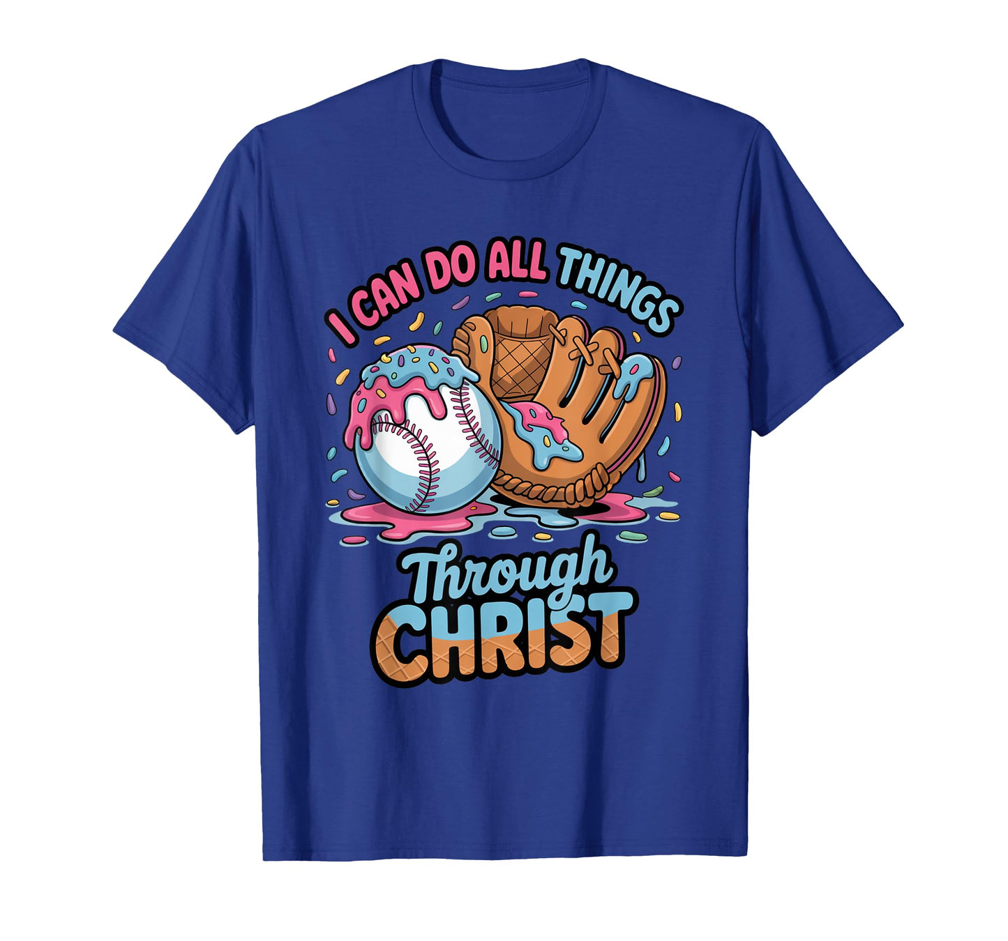 Ice Cream Drip Baseball Stuff Christian Baseball Shirts Boys T-Shirt