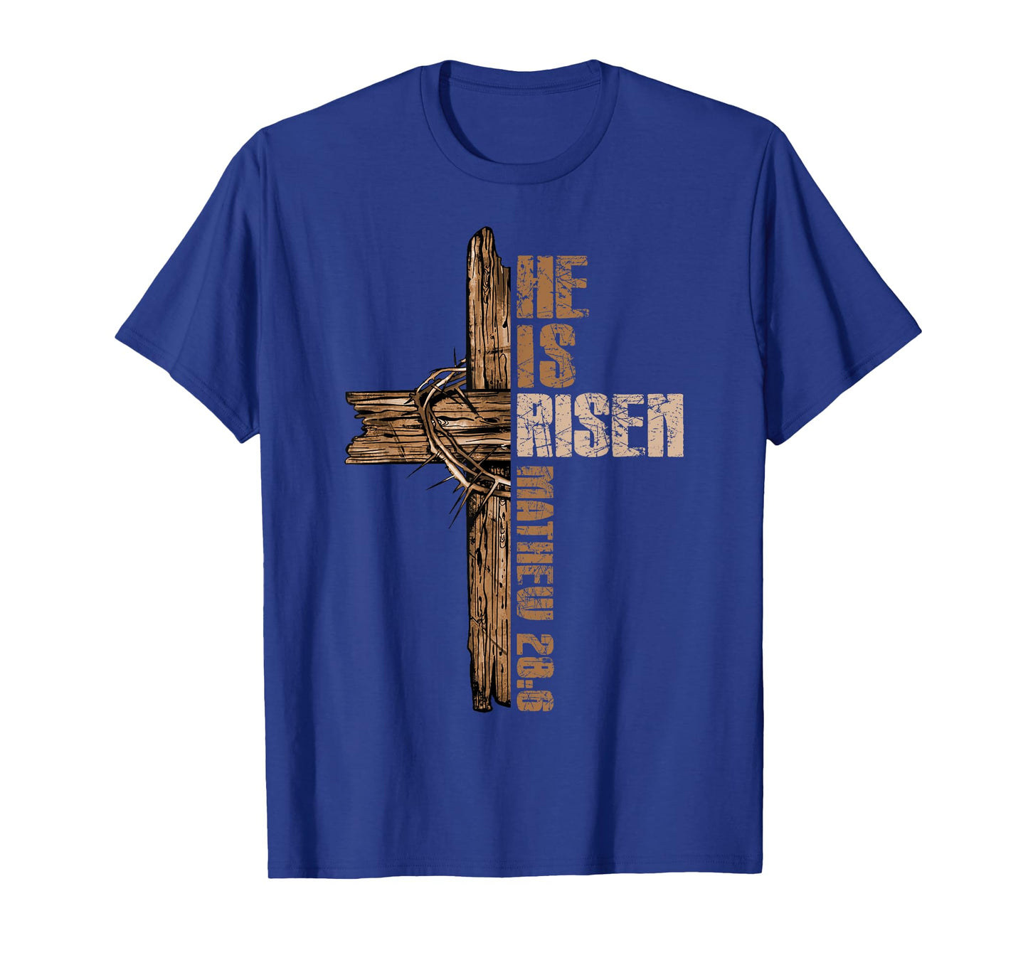 Easter Cross He Is Risen Jesus Christian Happy Easter Men T-Shirt