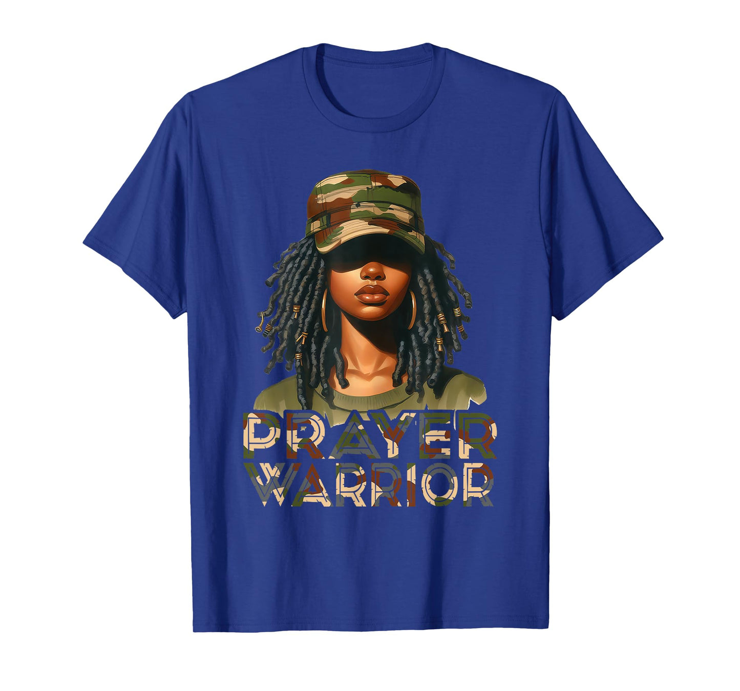 Prayer Warrior God Jesus Christian Black Girl Melanin T-Shirt