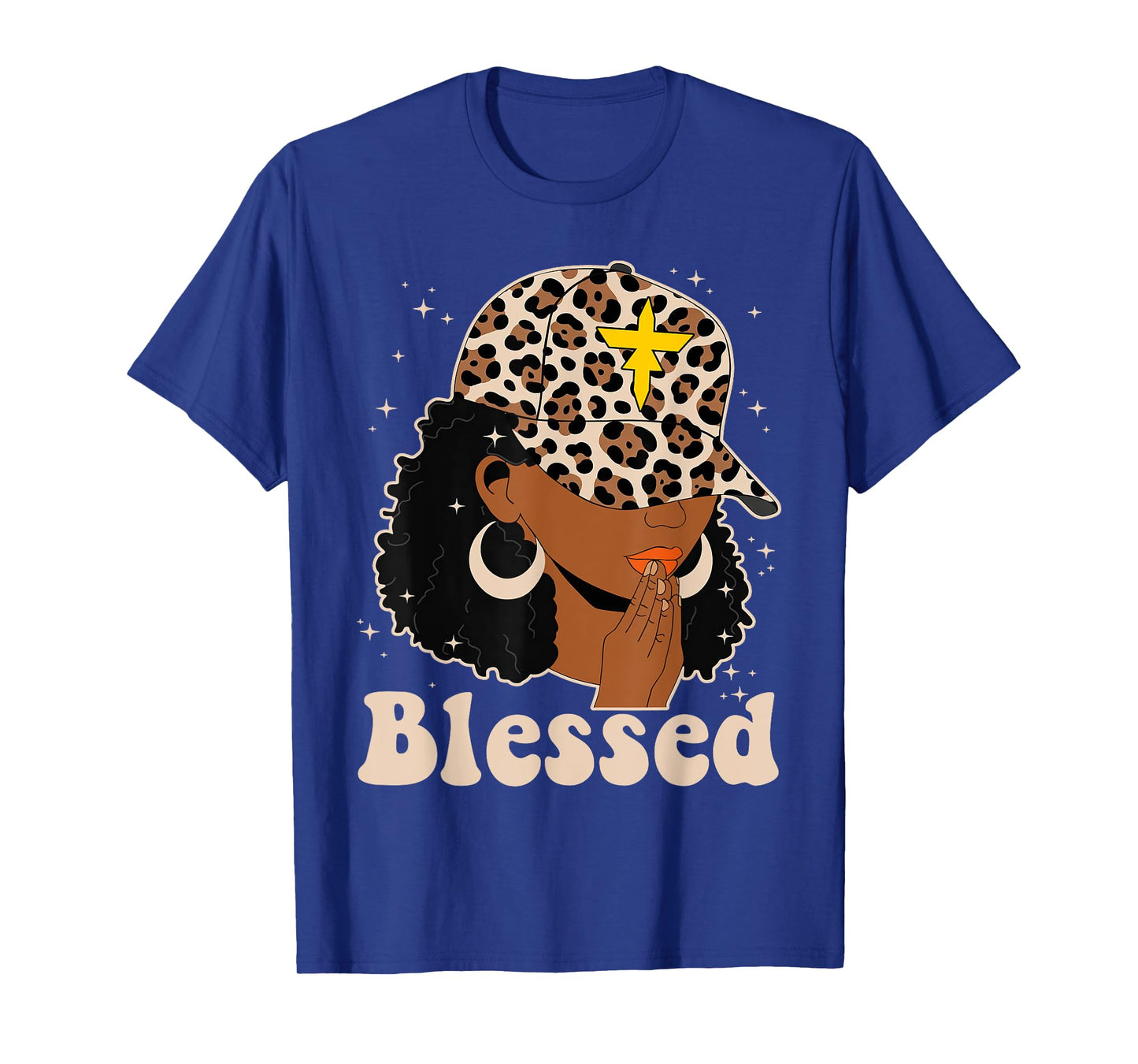 Blessed Black Woman Praying African Christian Camouflage T-Shirt