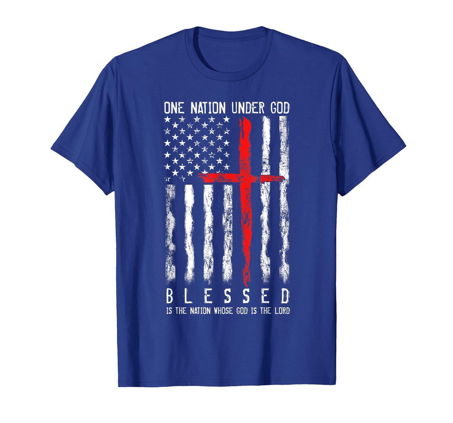 Patriotic Christian Tshirts "Blessed" One Nation Under God T-Shirt