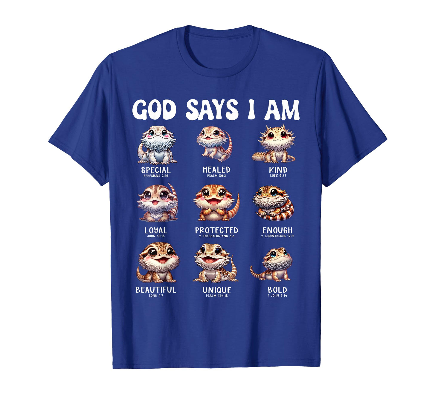 God Says I Am Cute Scripture Lizard Bible Design T-Shirt