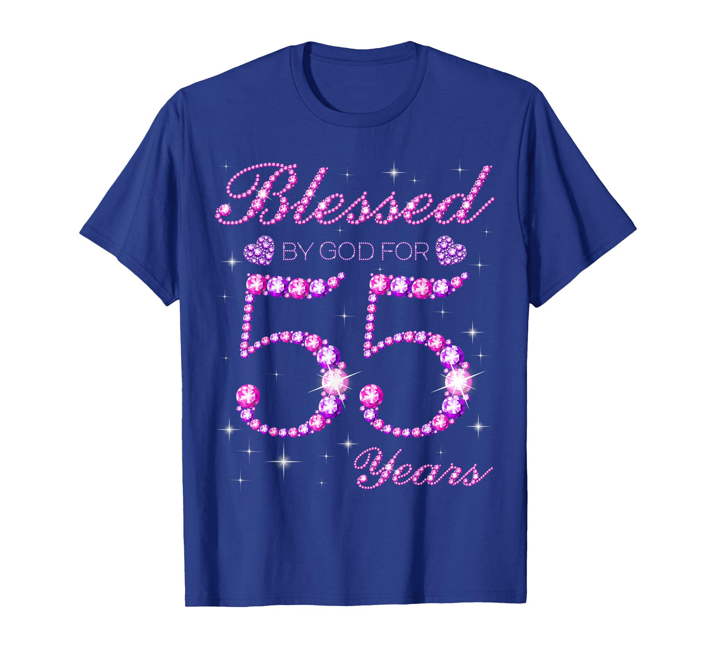 Blessed by God for 55 Years Old 55th Birthday Party T-Shirt