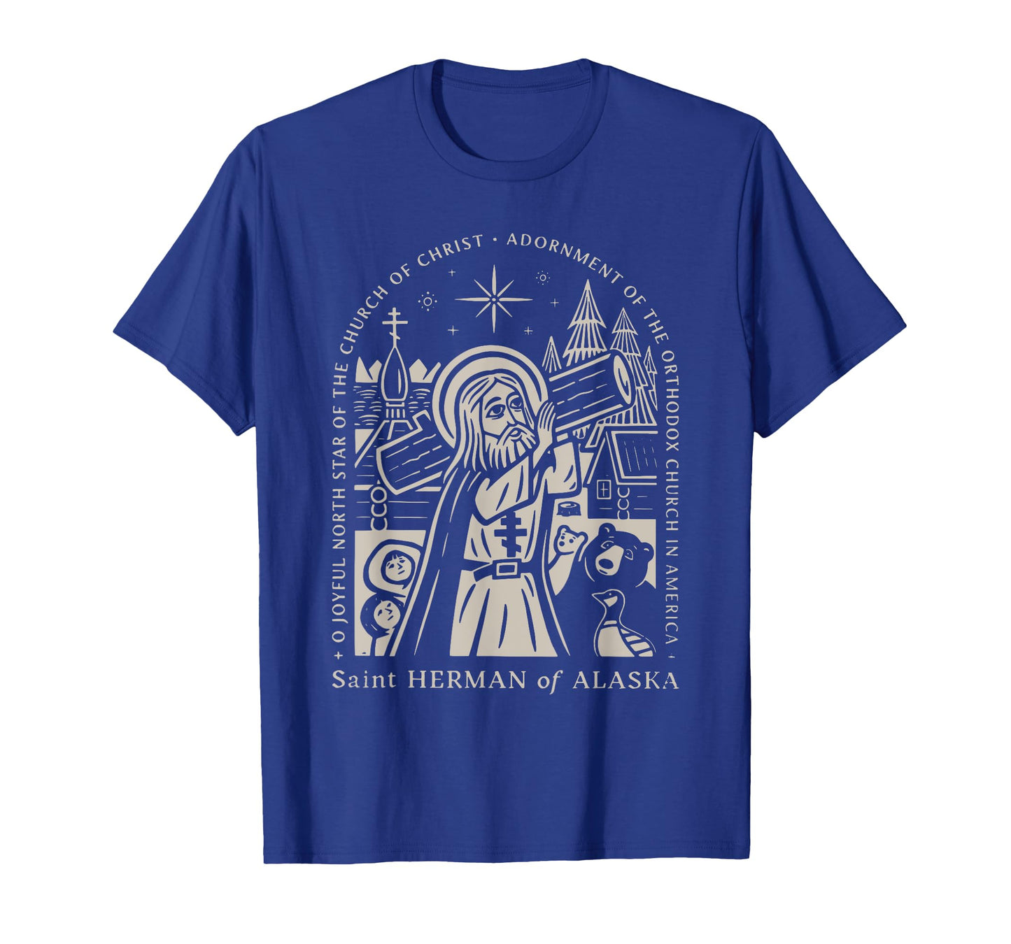 St. Herman of Alaska Joyful North Star T-Shirt