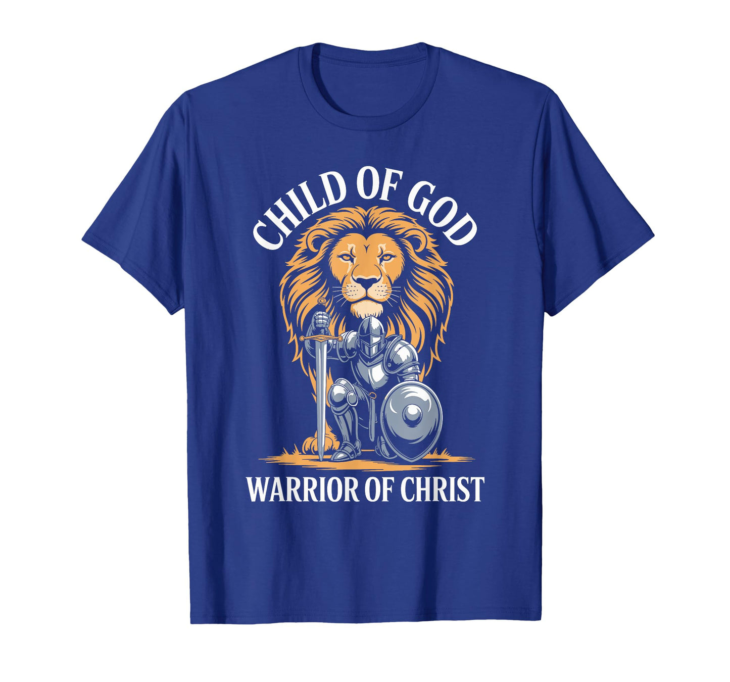 Child of God Warrior of Christ Lion Christian Armor Men T-Shirt