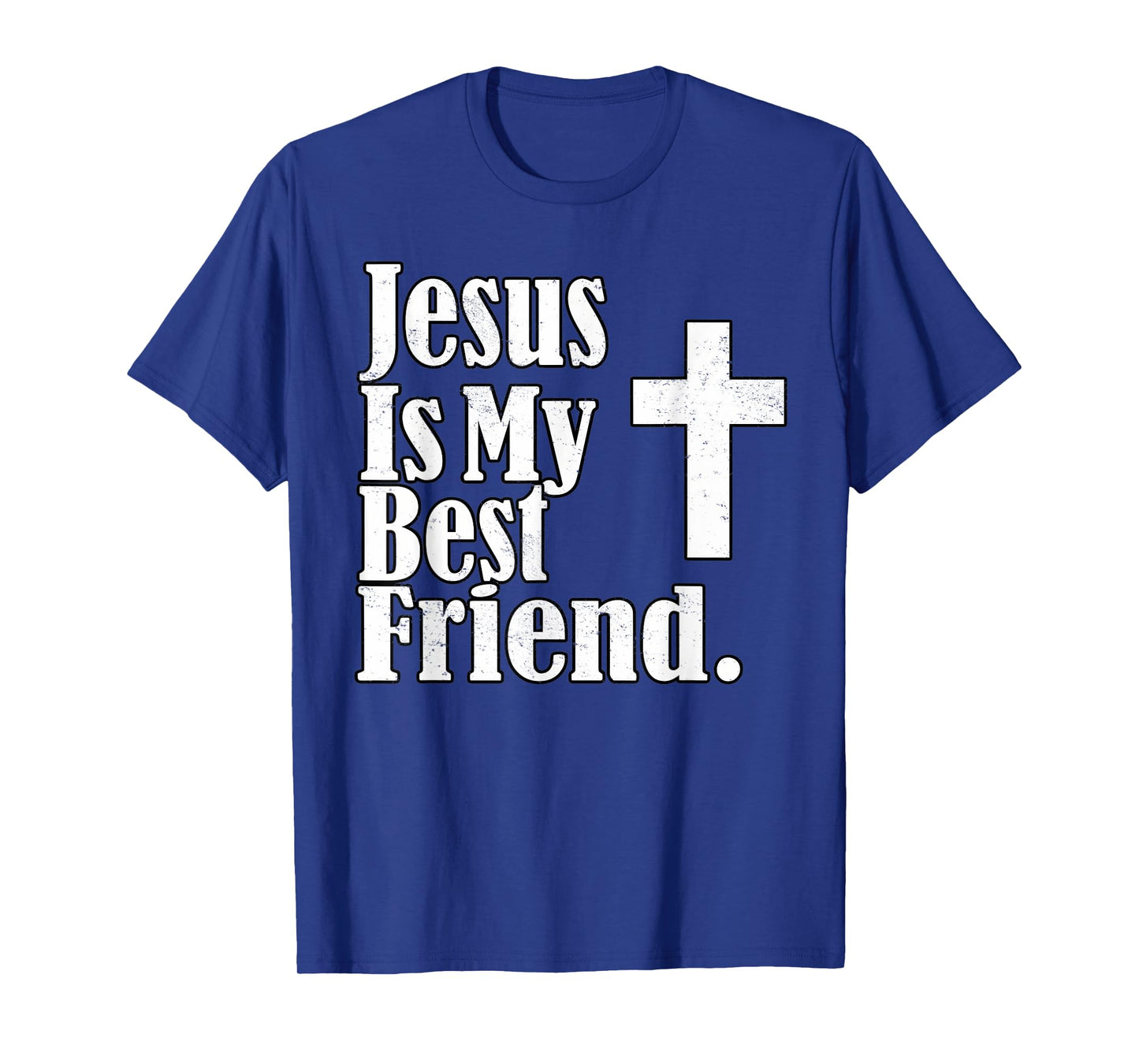Vintage Jesus Is My Best Friend Cross Christian Faith T-Shirt
