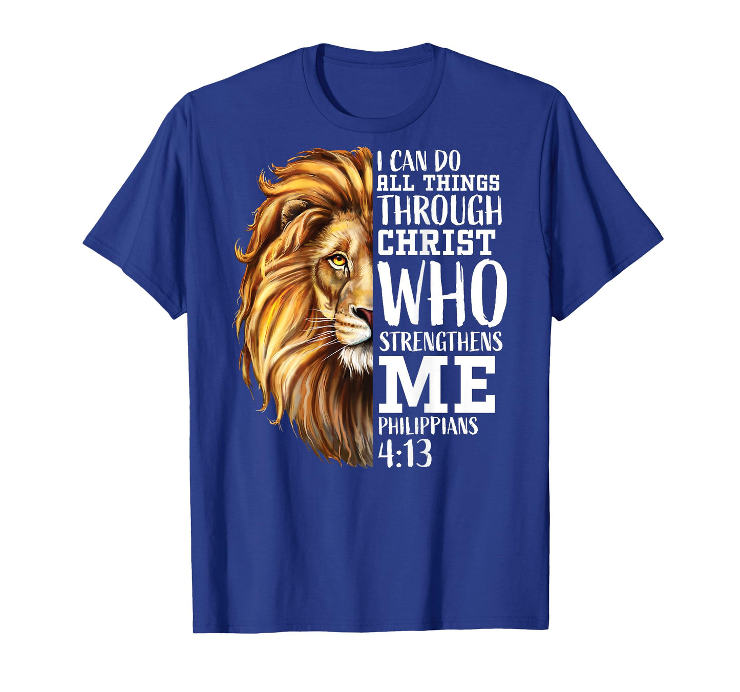 Lion Judah Christian Religious Scripture Graphic Back Print T-Shirt