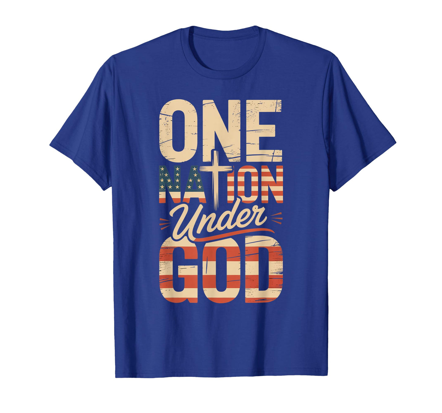 One Nation Under God July 4th Christian Patriotic T-Shirt