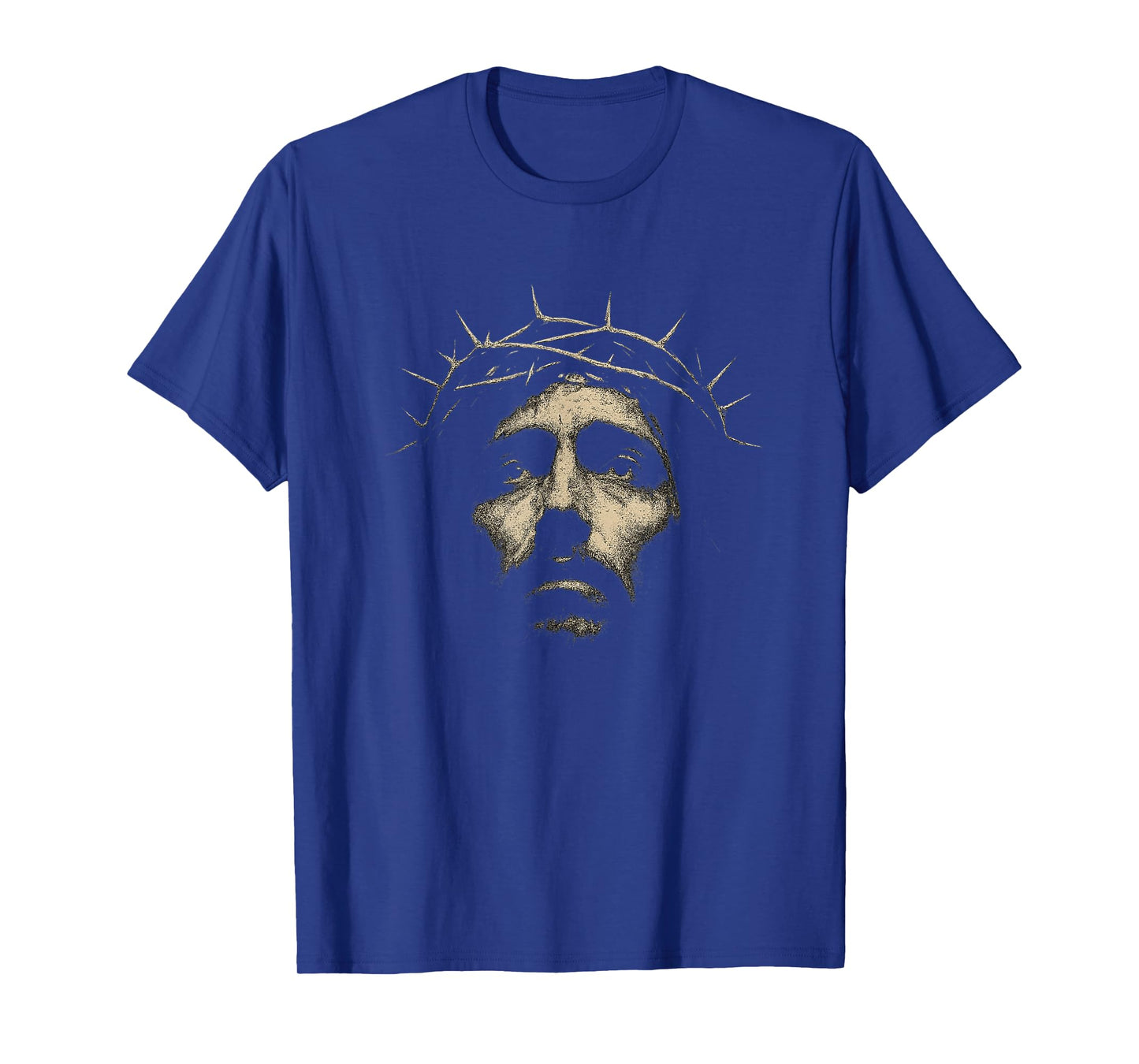 Face of Jesus Christ Wearing Crown Thorns - Bold Christian T-Shirt