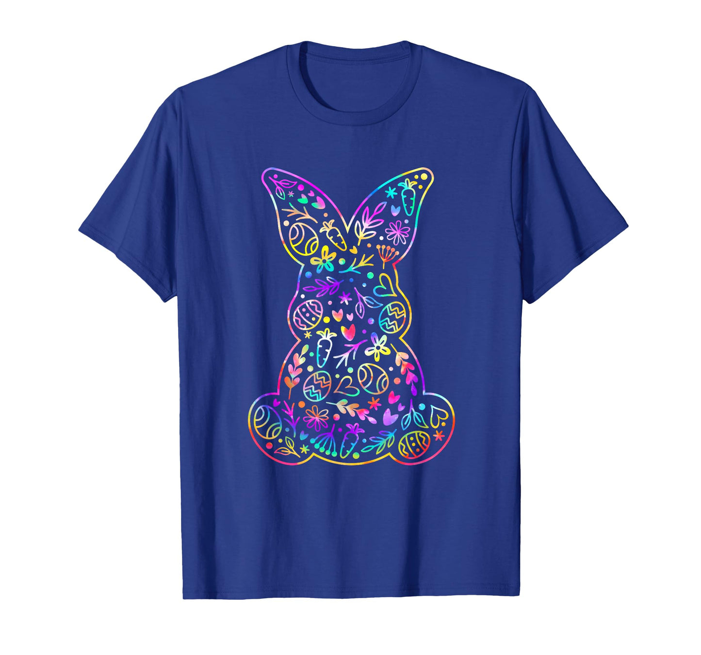 Easter Day Cute Floral Easter Bunny Tie Dye Women Kids Girl T-Shirt