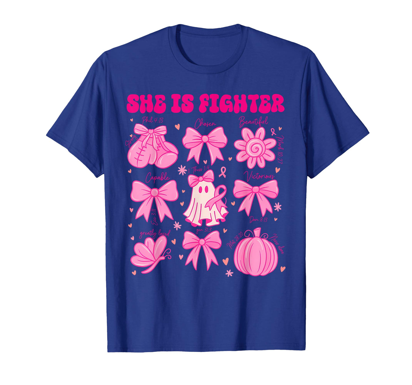 Coquette Breast Cancer Awareness Tees, She Is A Fighter T-Shirt