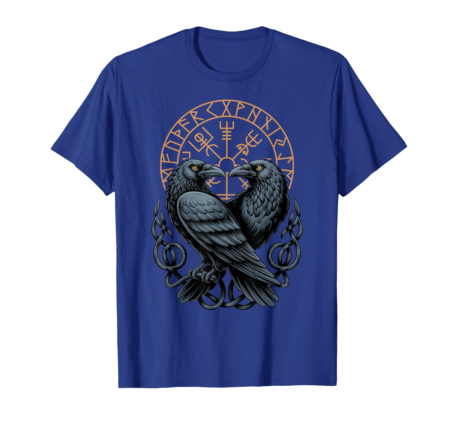 Norse Walhalla Huginn Muninn Celtic Viking Compass Vegvisir T-Shirt