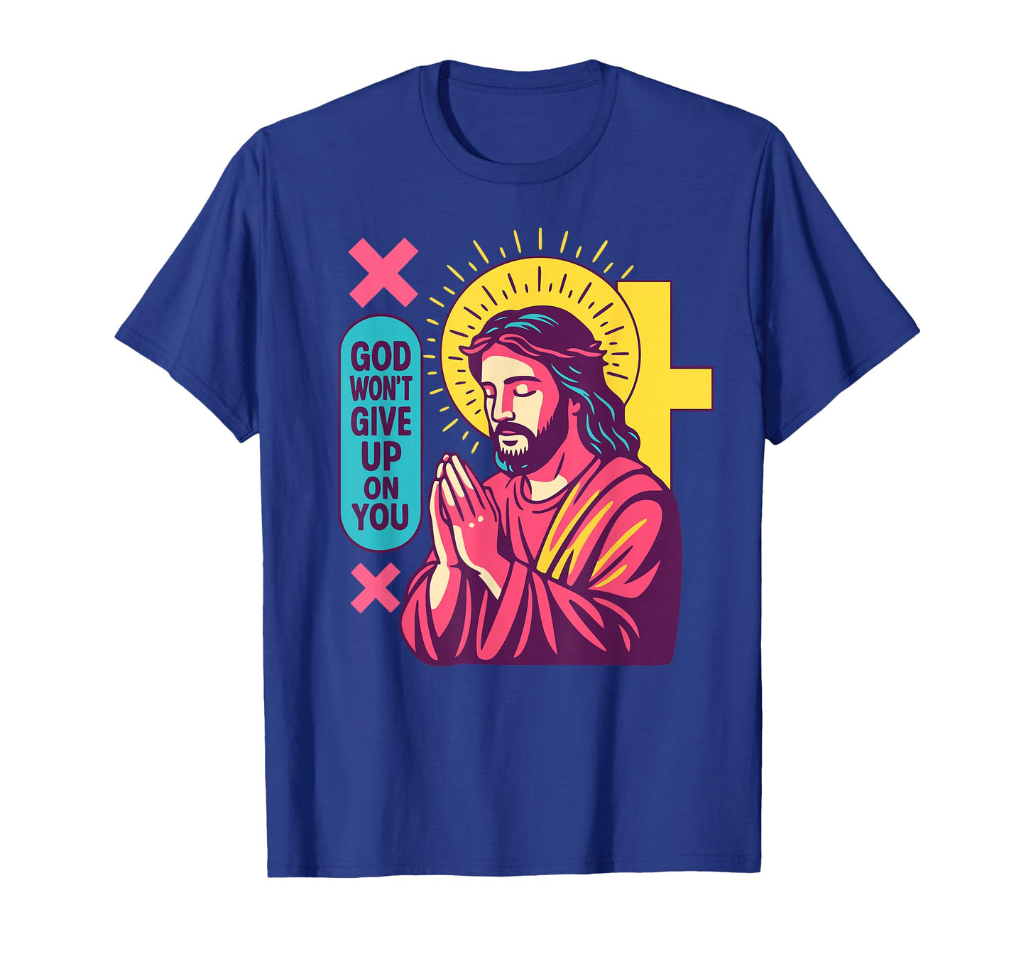 Jesus Anime Christian Manga Retro Faithwave Prayer Pop Art T-Shirt