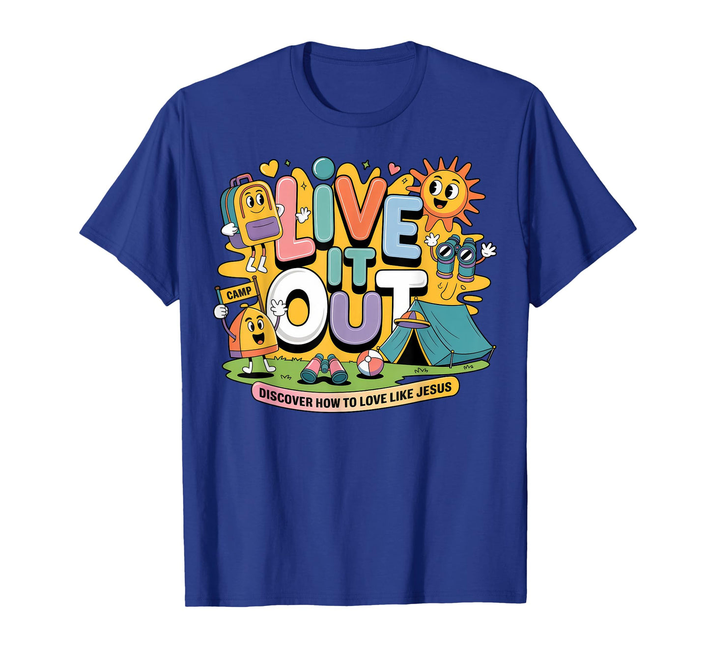 Live It Out Bible School Vbs 2025 Christian Youth Camp T-Shirt