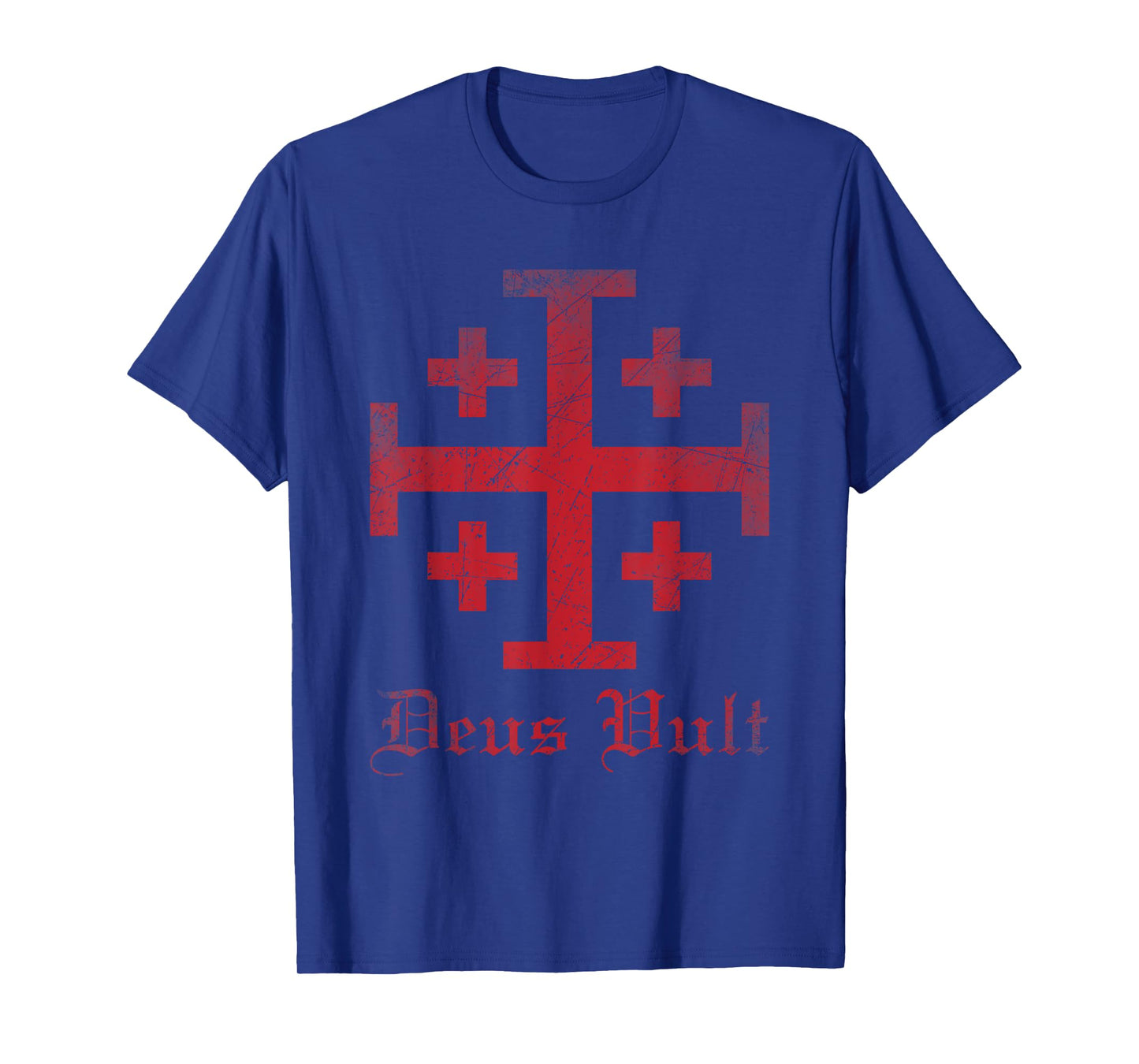 Knight Templar Cross Crusader Deus Vult Jerusalem Cross T-Shirt