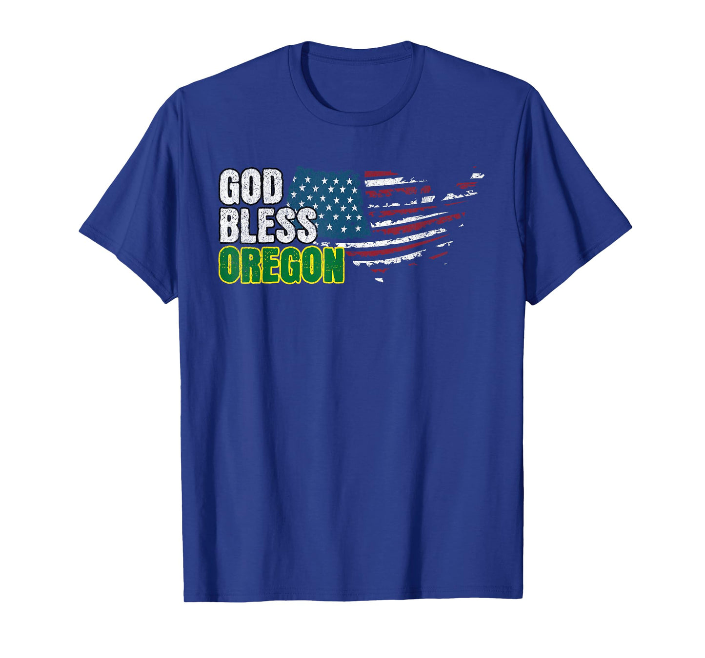 Classic God Bless Oregon Retro Varsity Vintage Oregon Fan T-Shirt