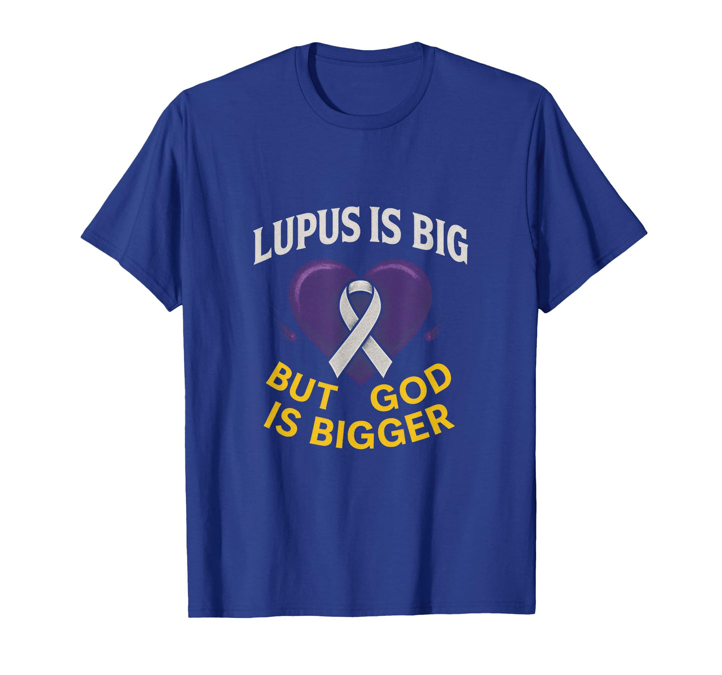 Lupus is Big BUT GOD is Bigger - Purple Ribbon Awareness T-Shirt