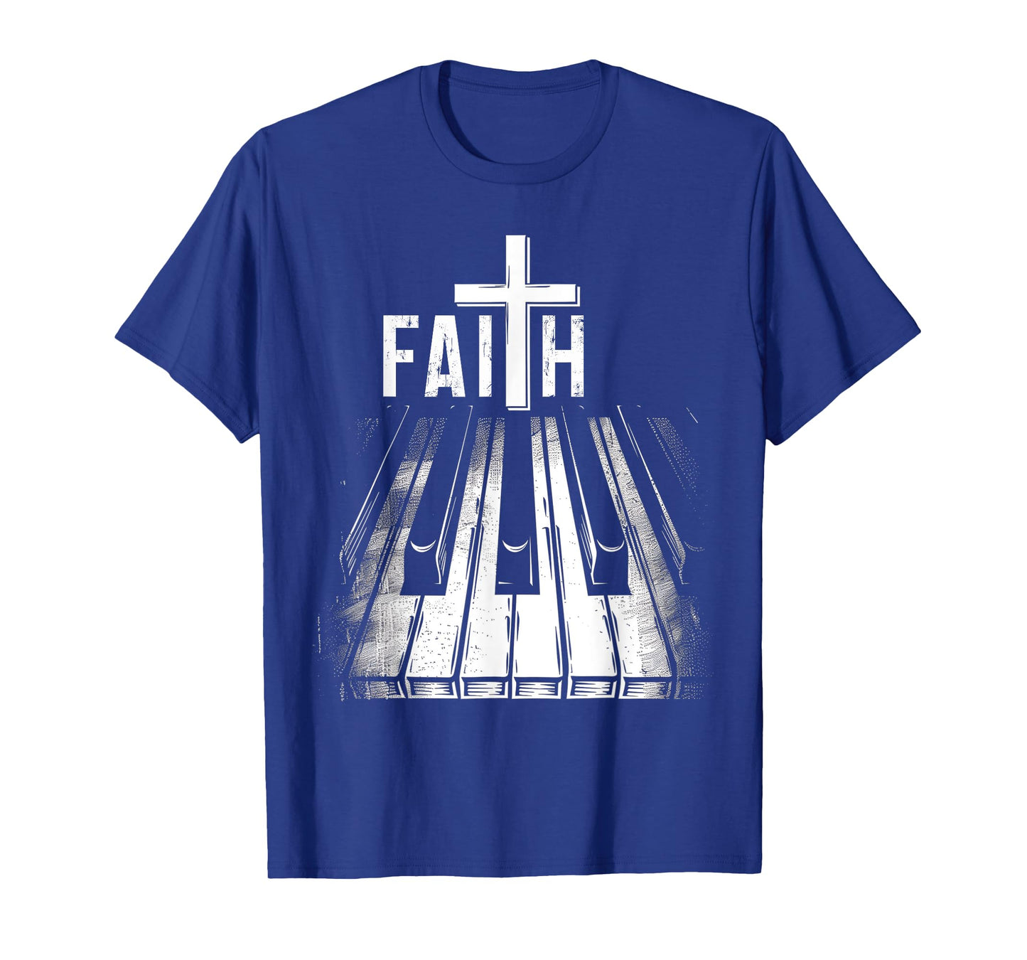 Piano Christian Faith Cross Classical Music Organ Pianist T-Shirt